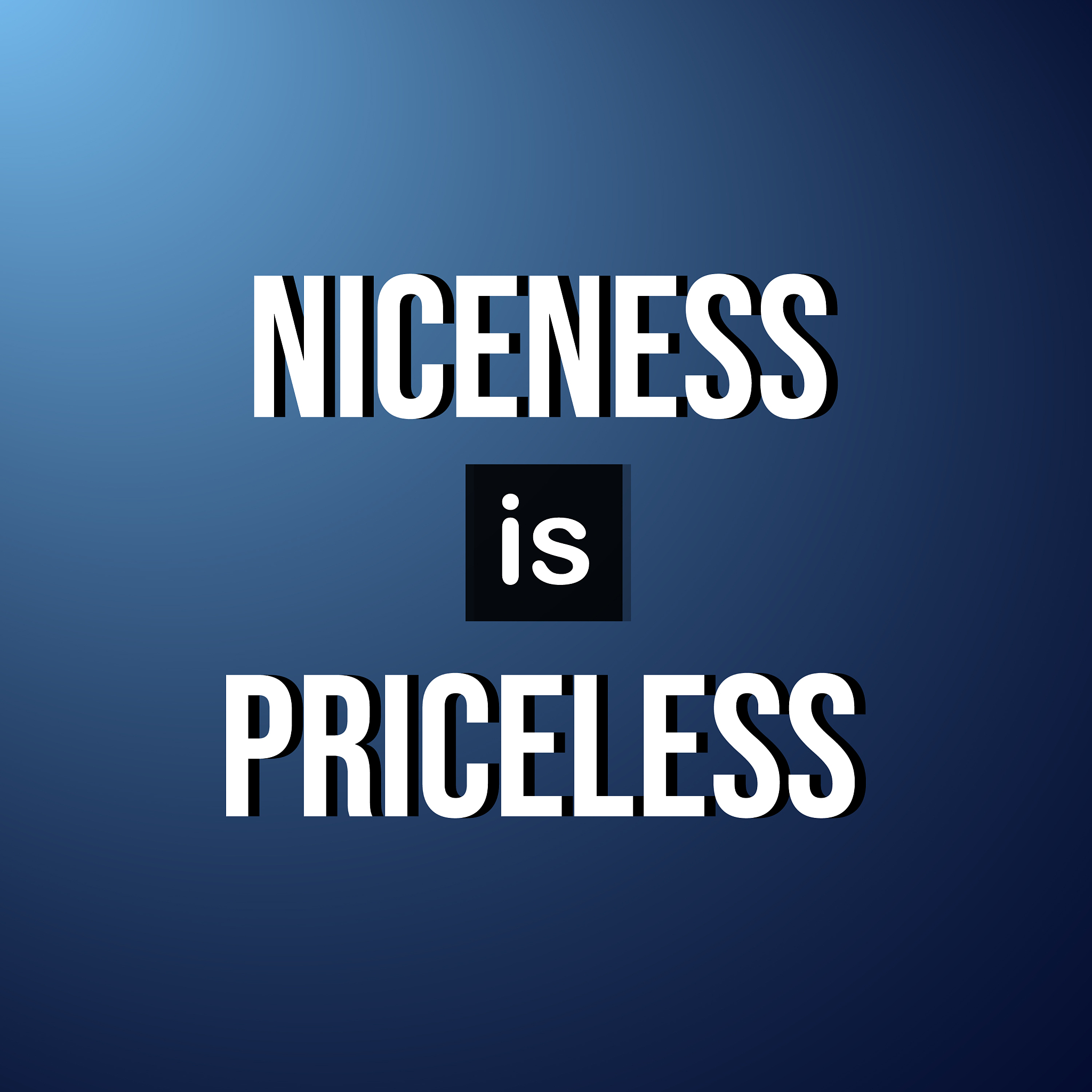 niceness is priceless life quote with modern