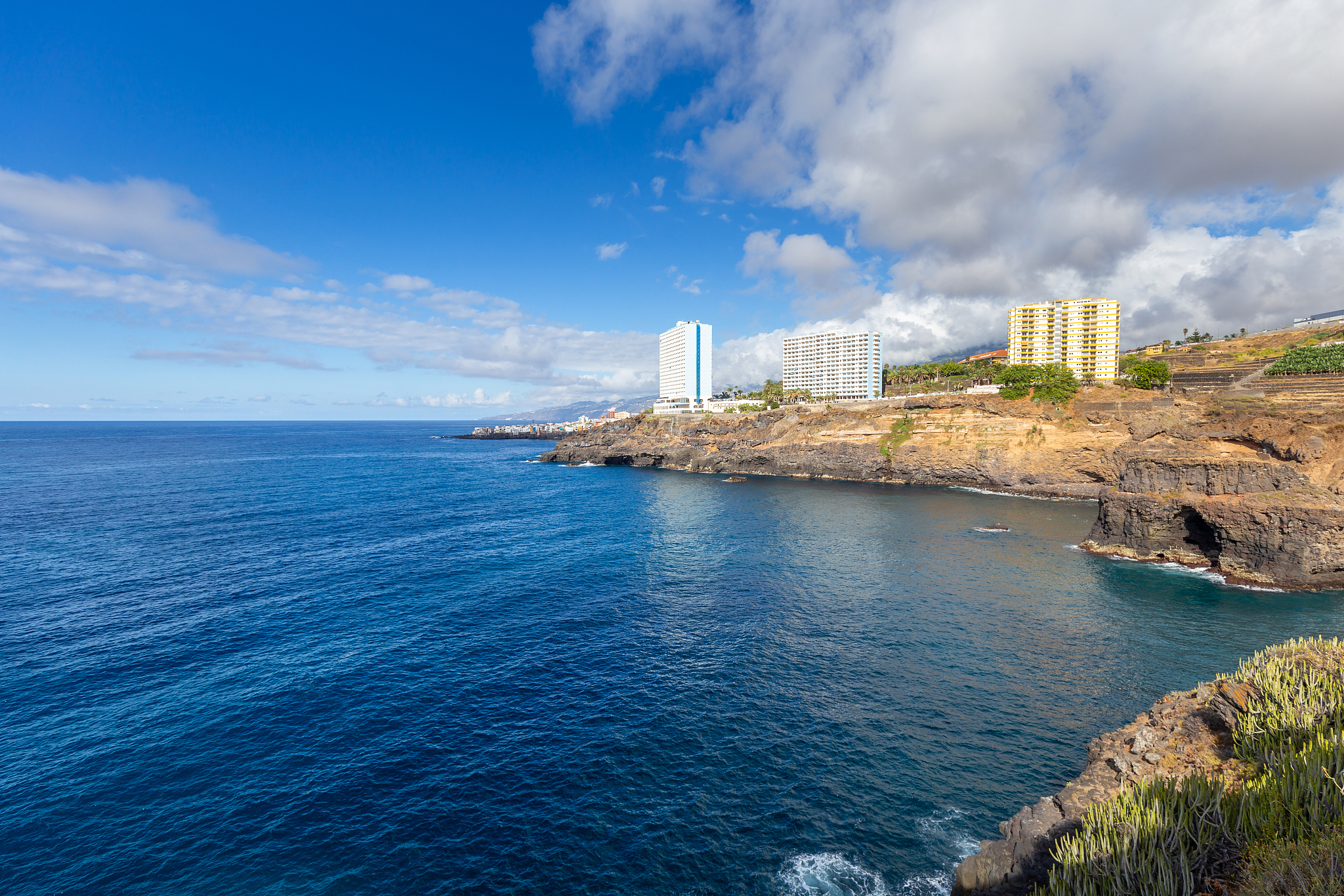 view on puerto de la cruz in north of tenerife