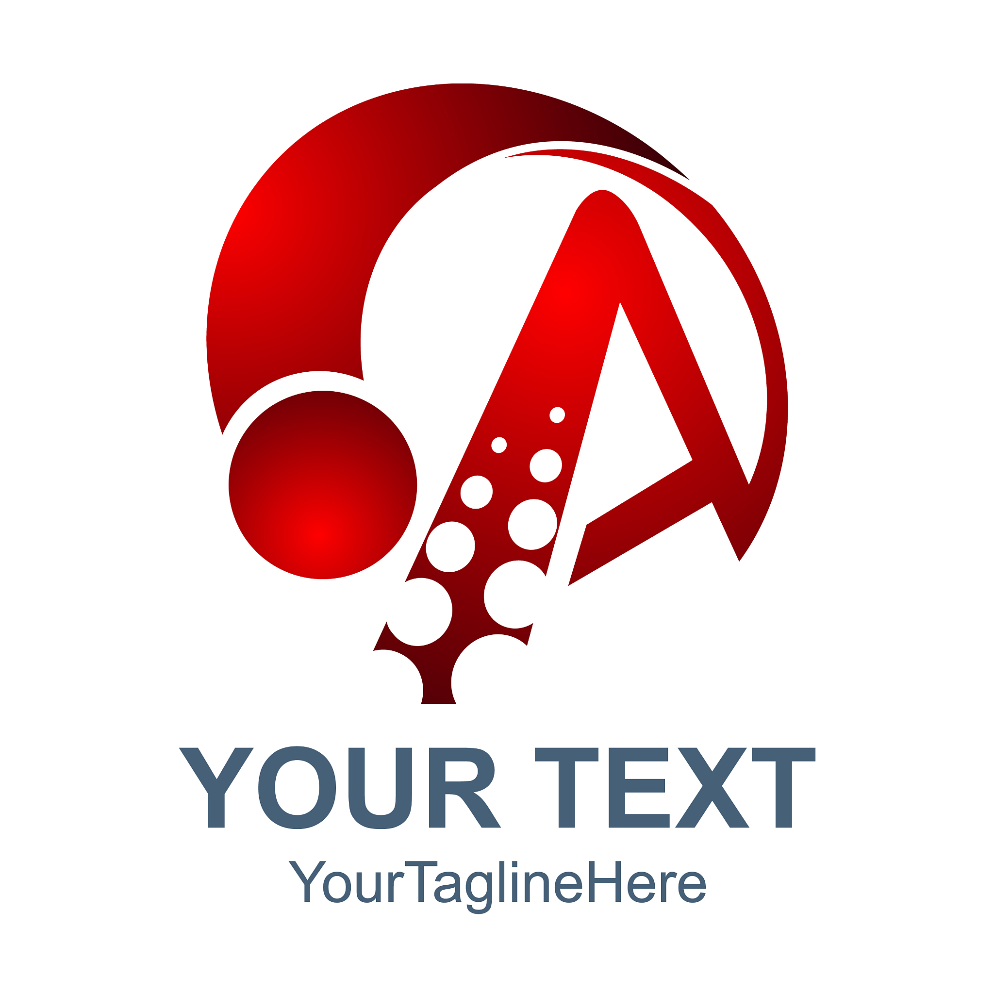 3d abstract letter a logo design template
