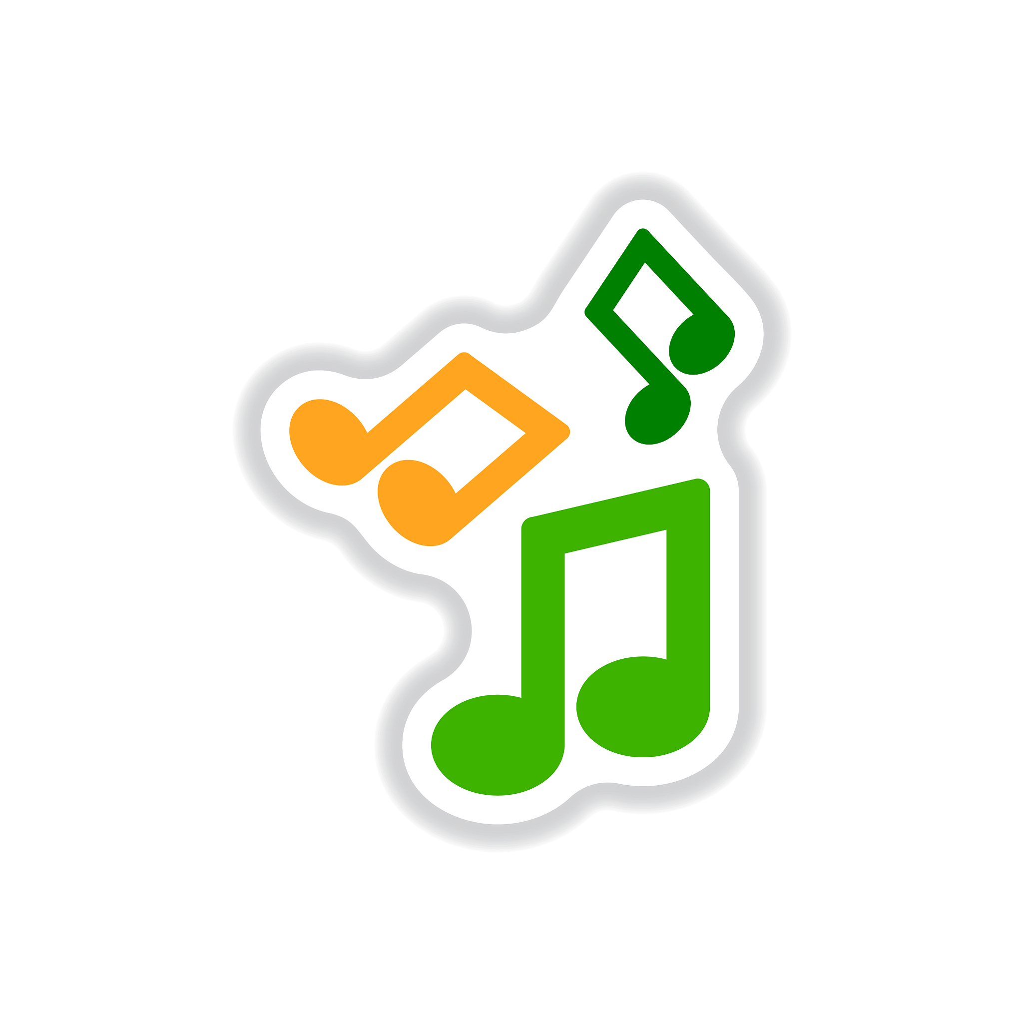 color label design collection of music note