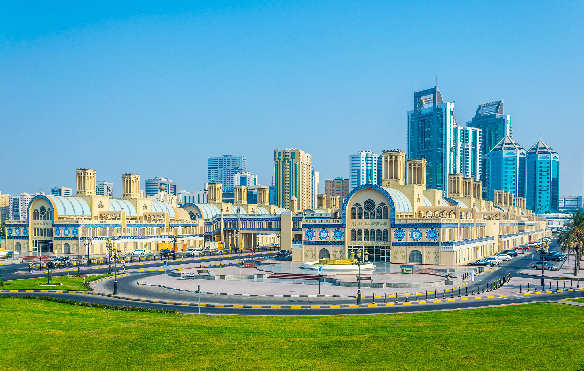 view of the central souq in sharjah, uae