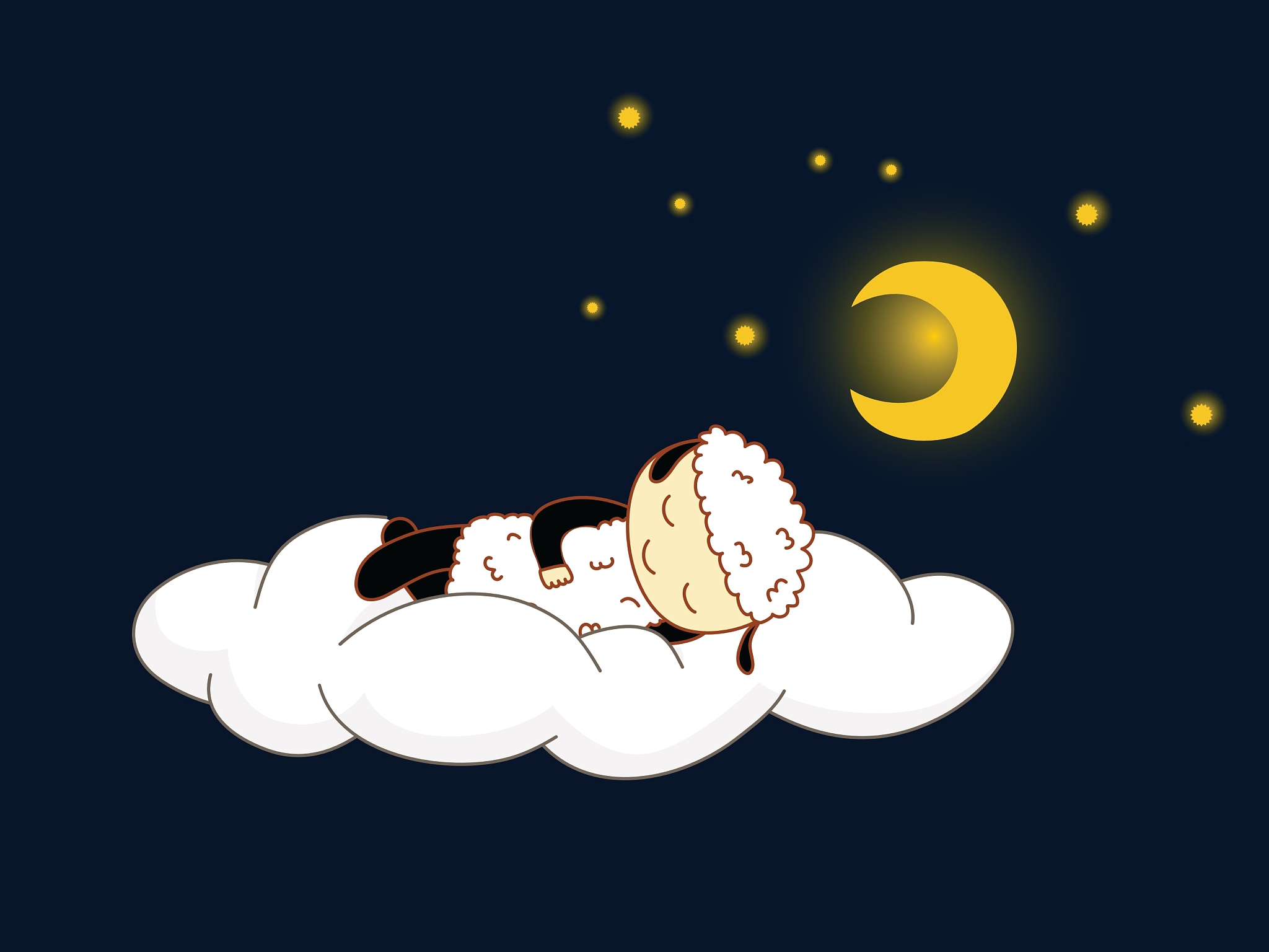 sheep sleeping