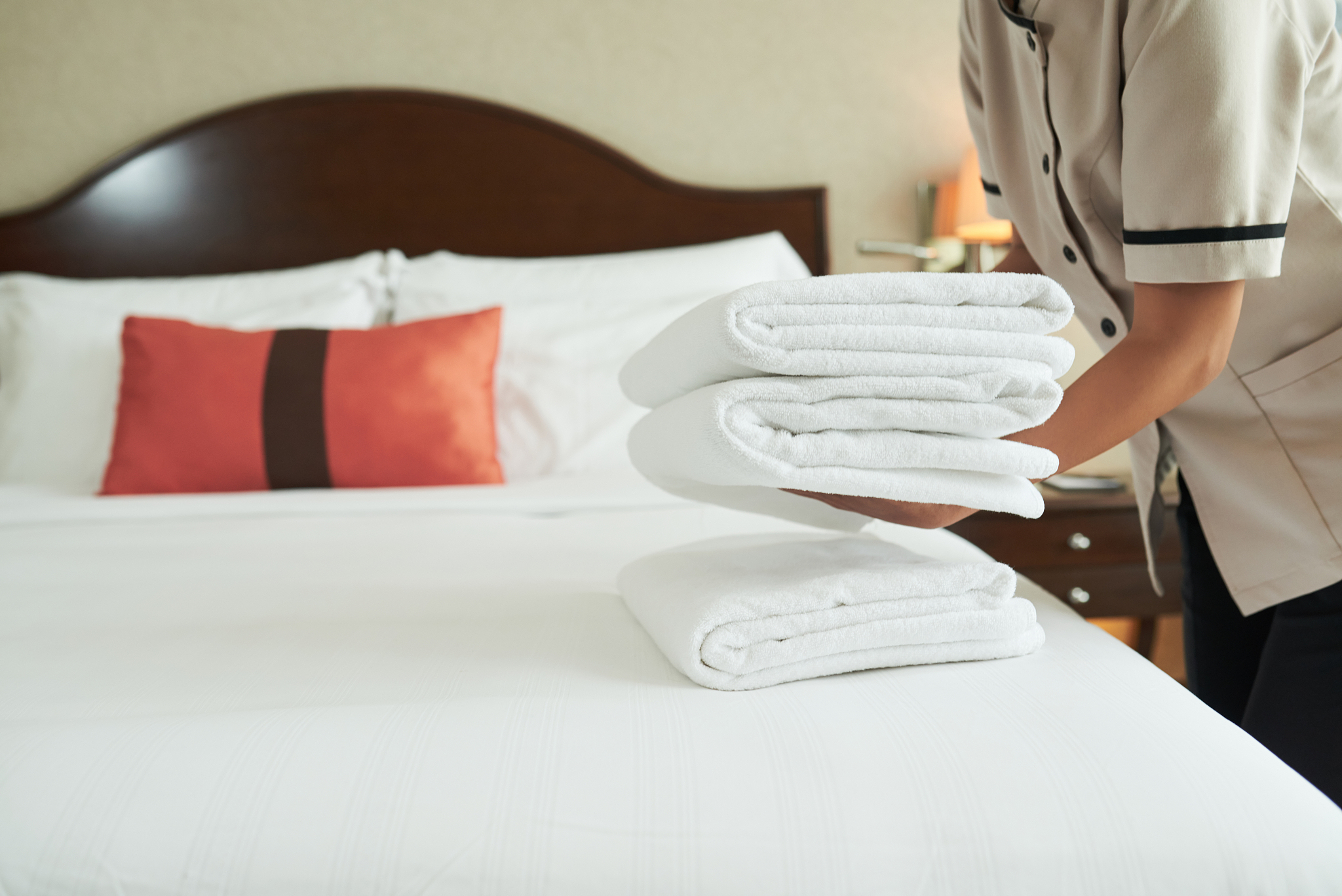 preparing hotel room