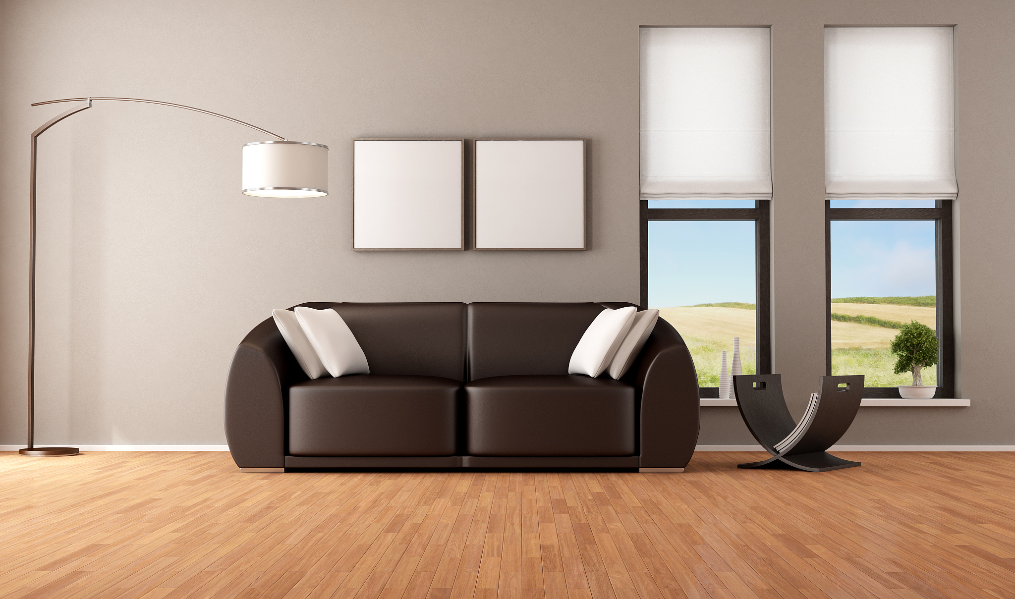 brown living room