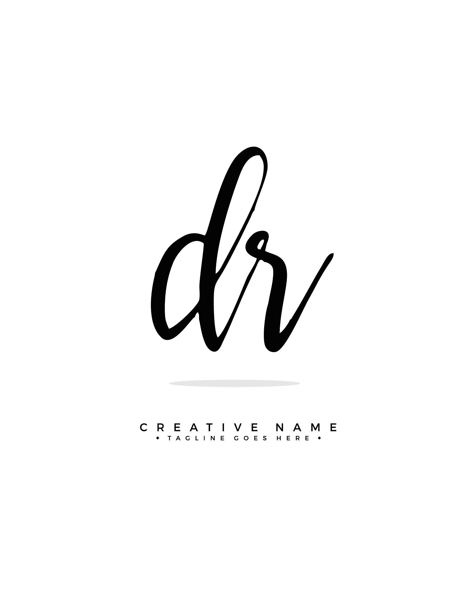 d r dr initial logo signature handwriting
