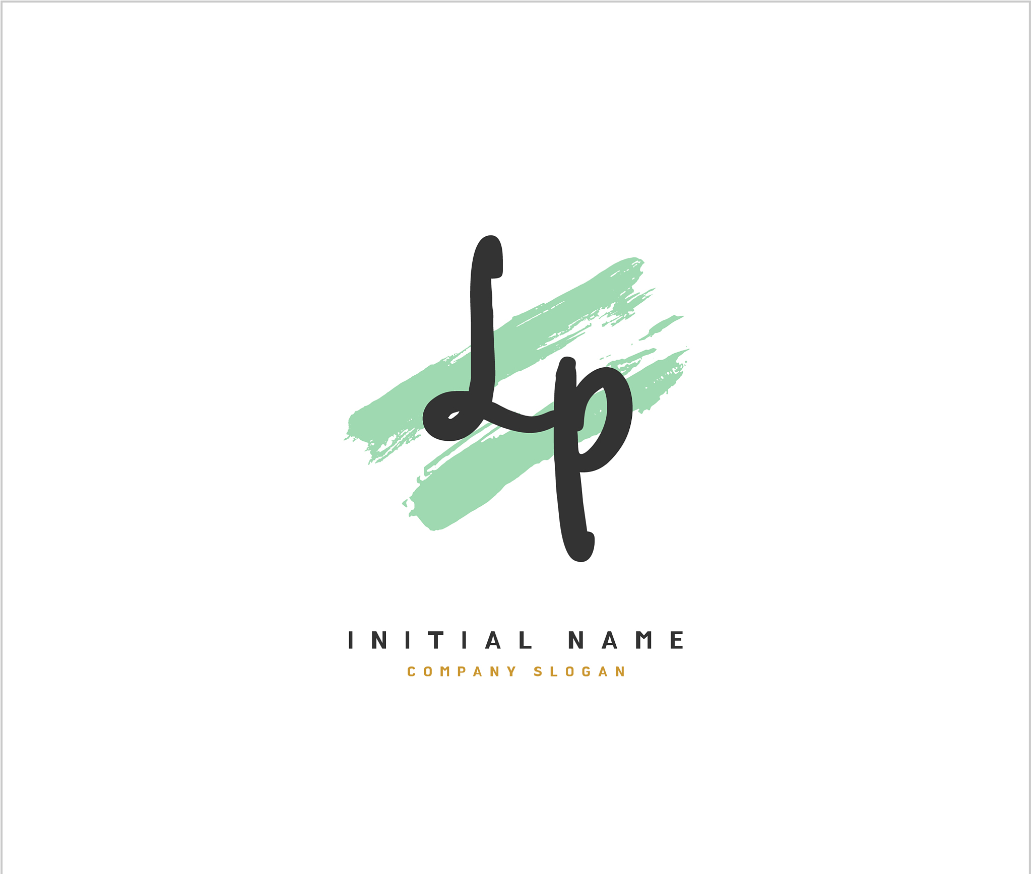 l p lp beauty initial logo handwriting logo of