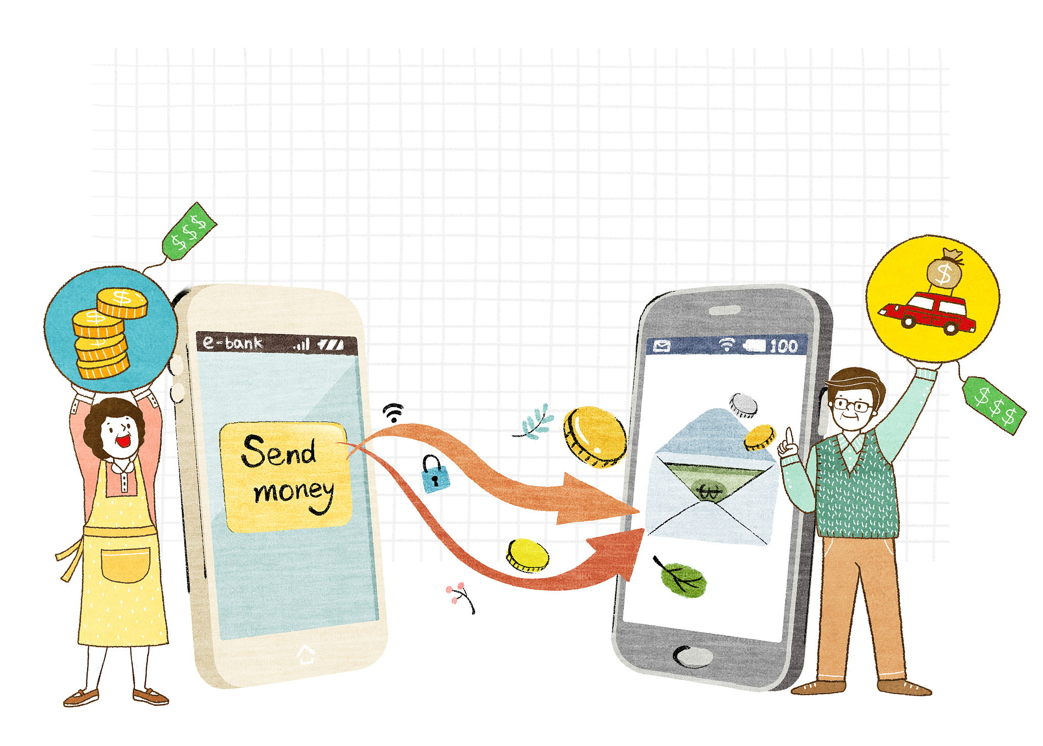 business, finance, banking, insurance, savings, virtual money, i