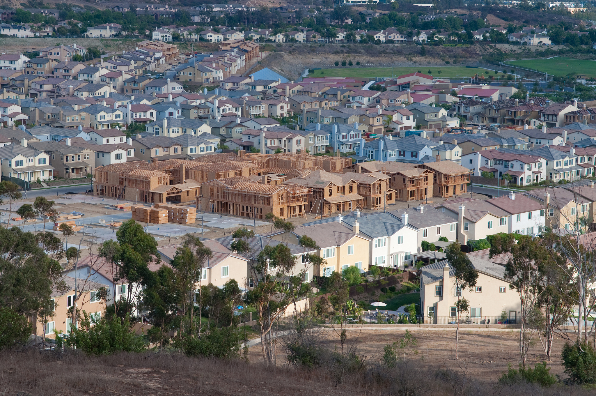 new homes under construction.