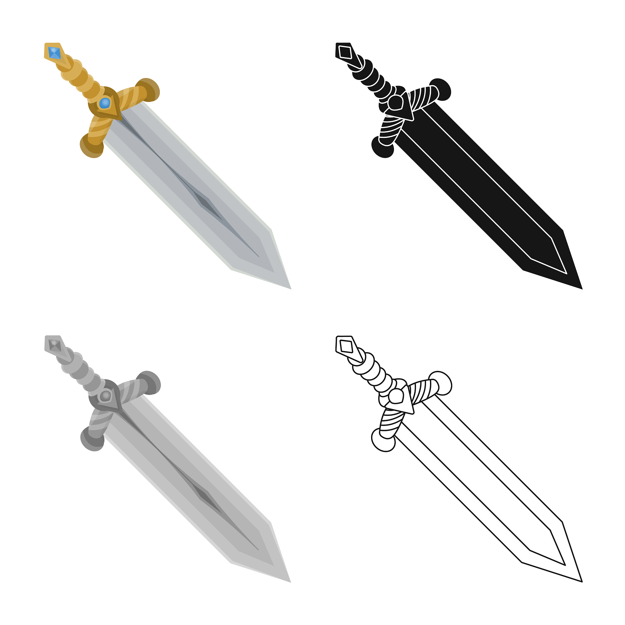 isolated object of game and armor logo set of