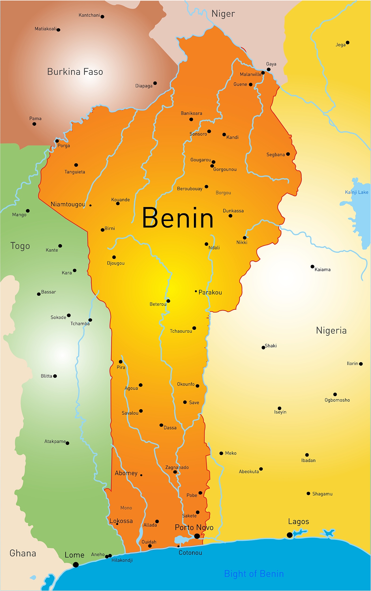 benin map