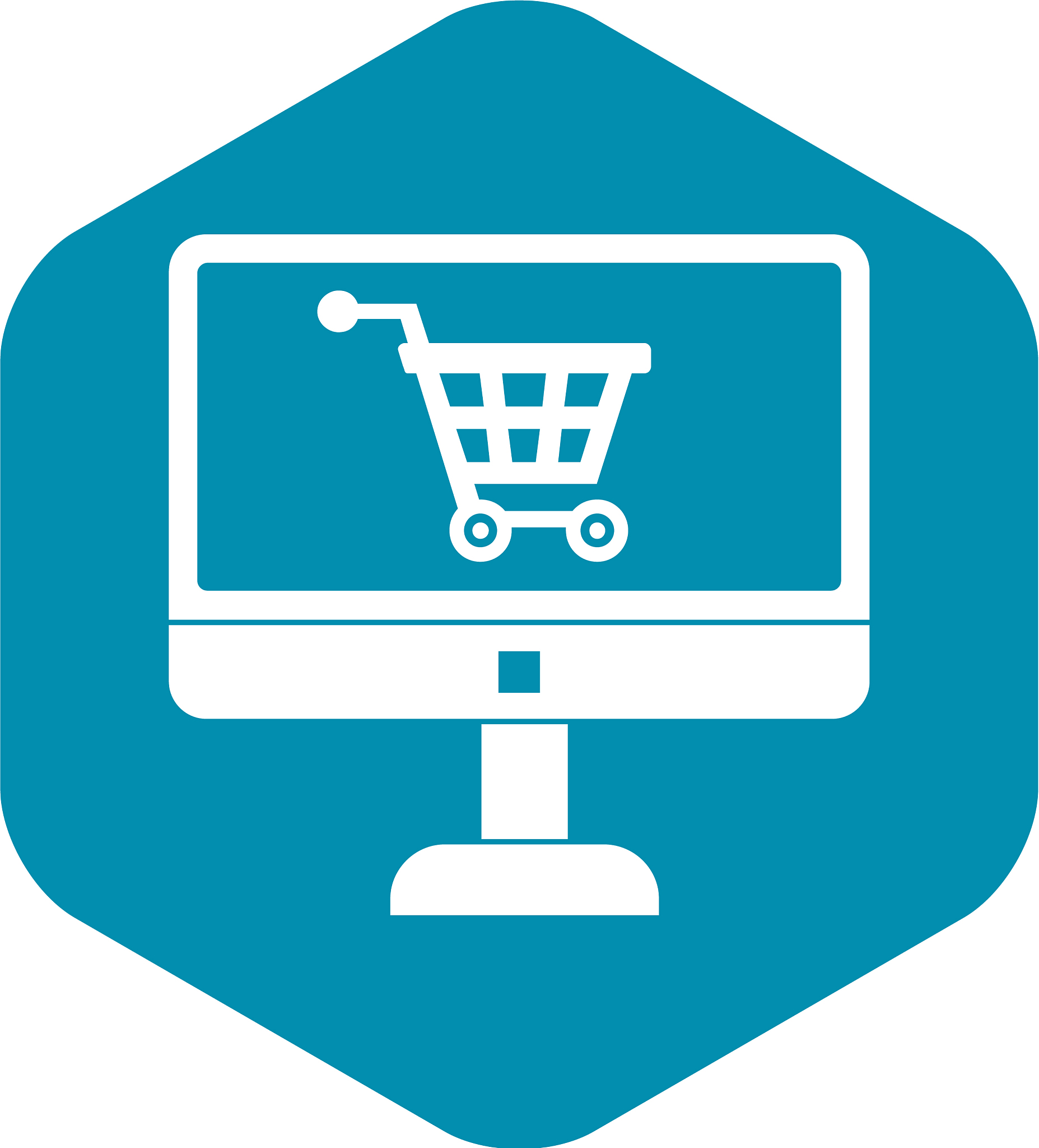 purchase at online store through computer icon