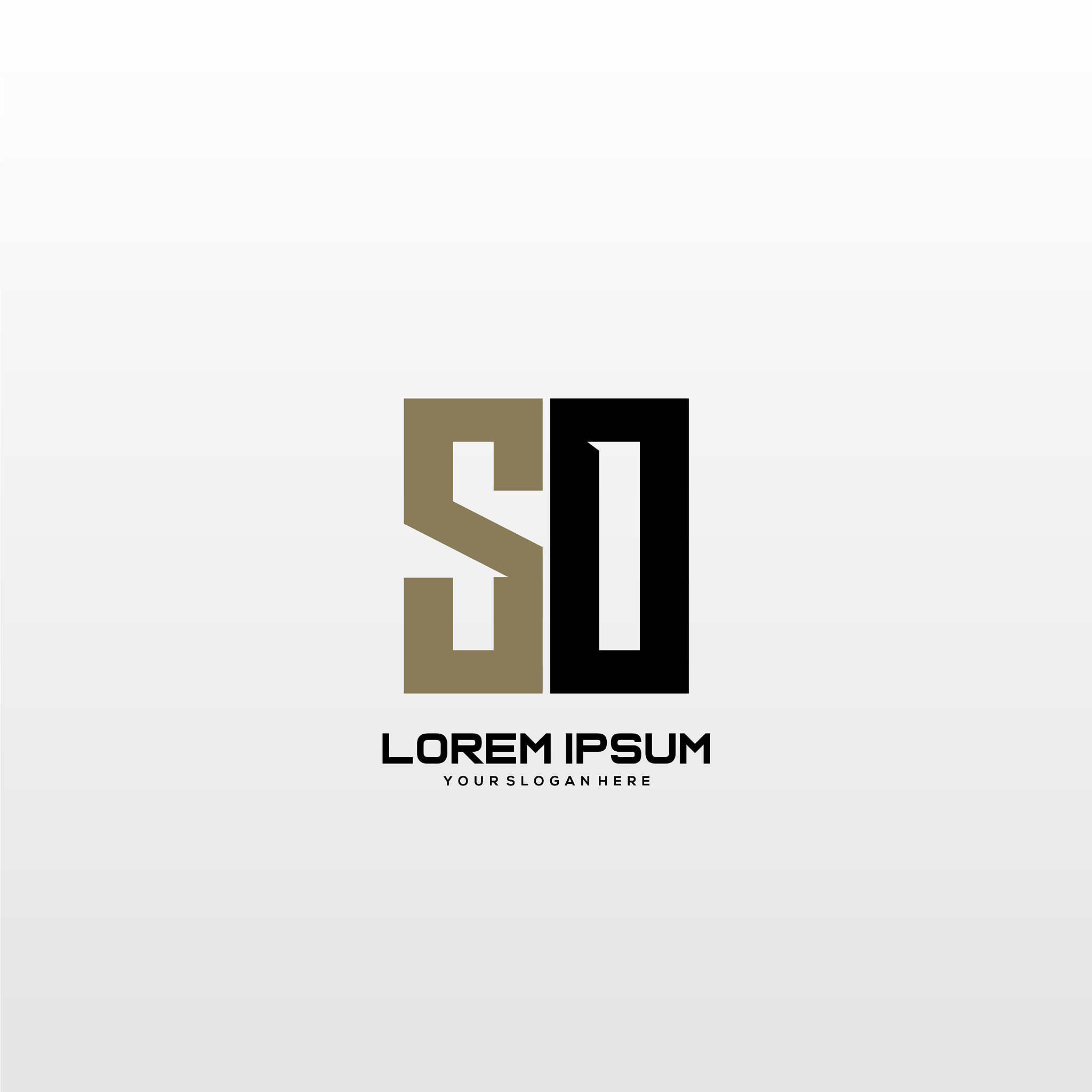 so initial letter minimalist art logo