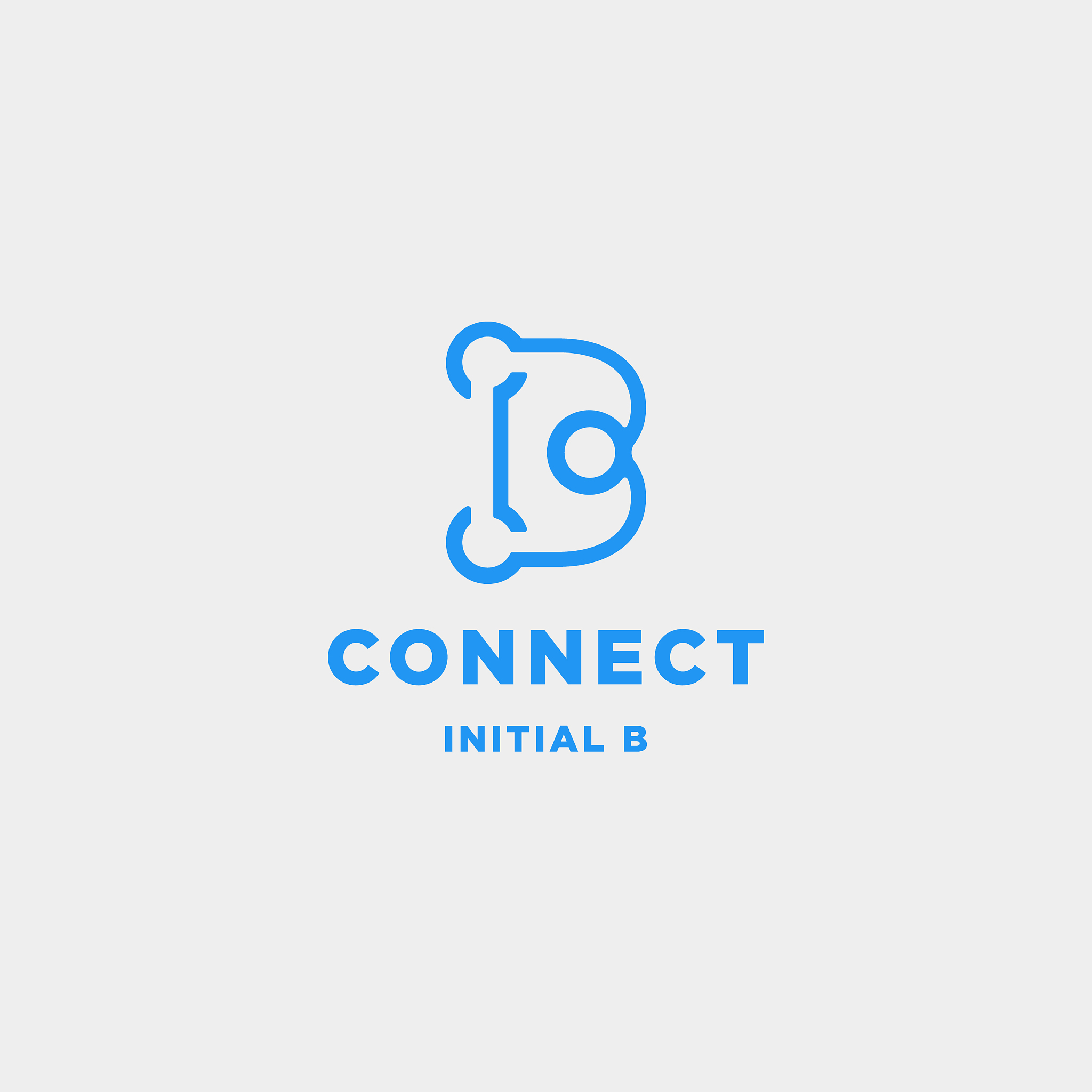 initial b connection logo design technology