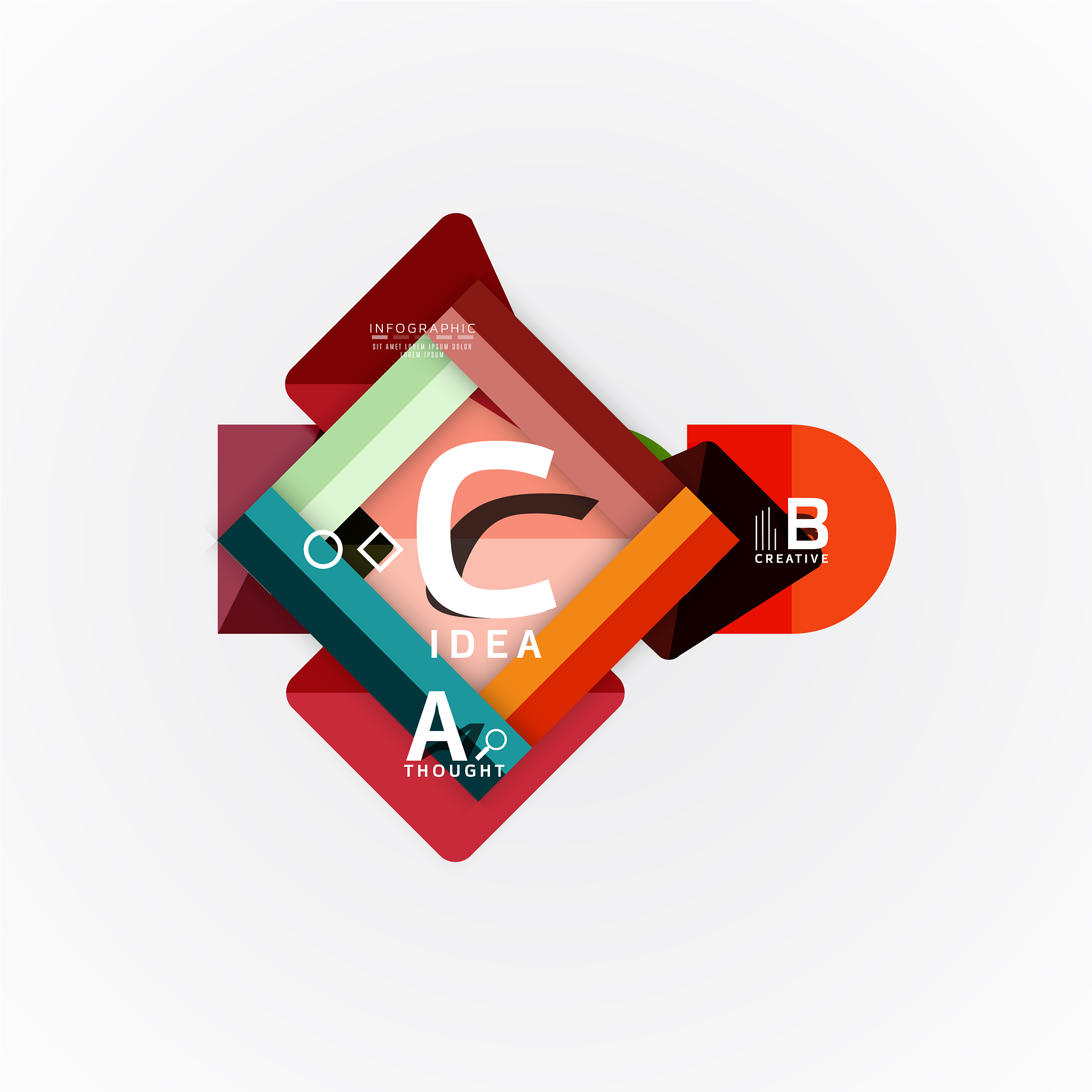 infographic options banner paper style