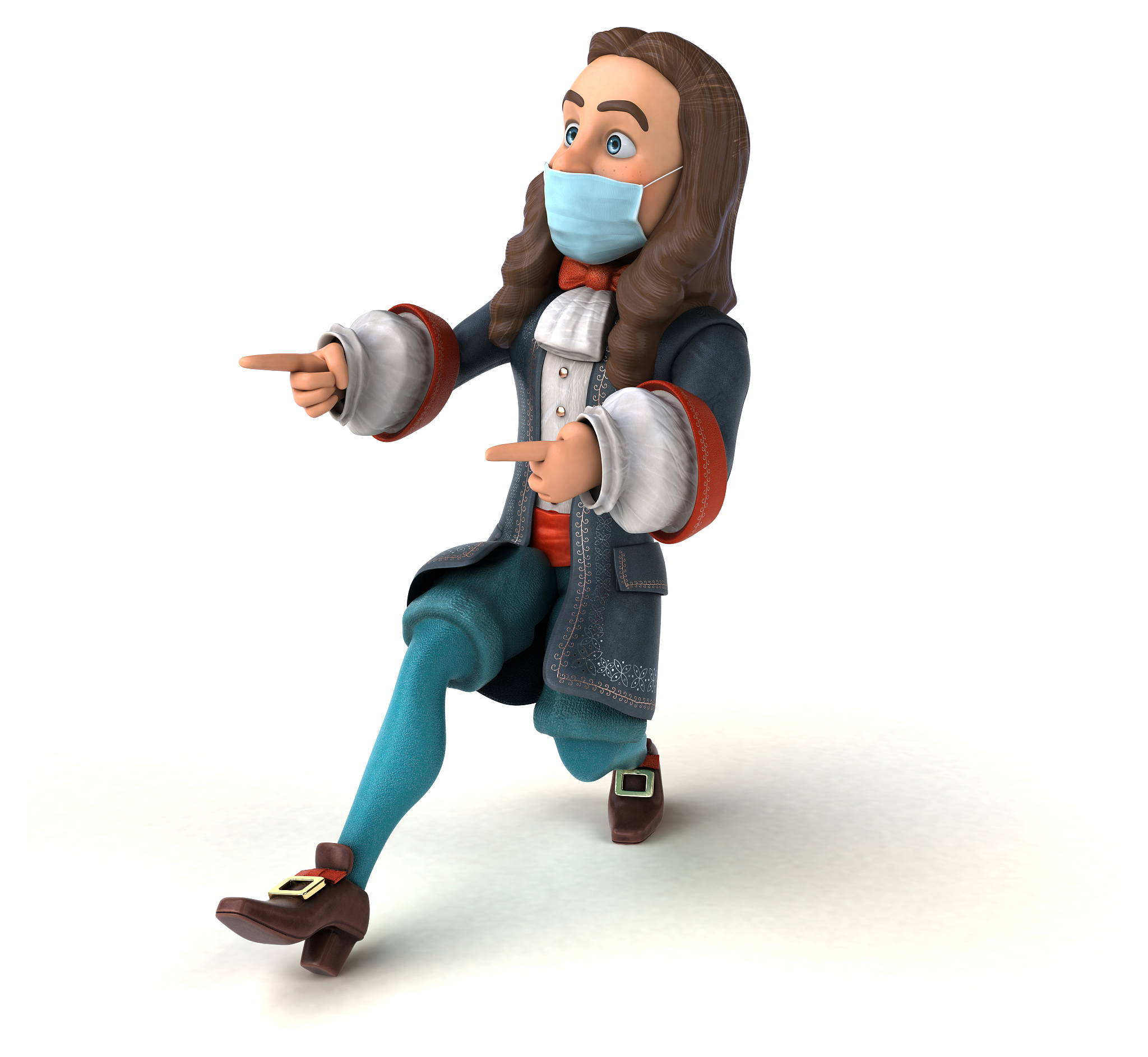 3d illustration of a cartoon character with a mask
