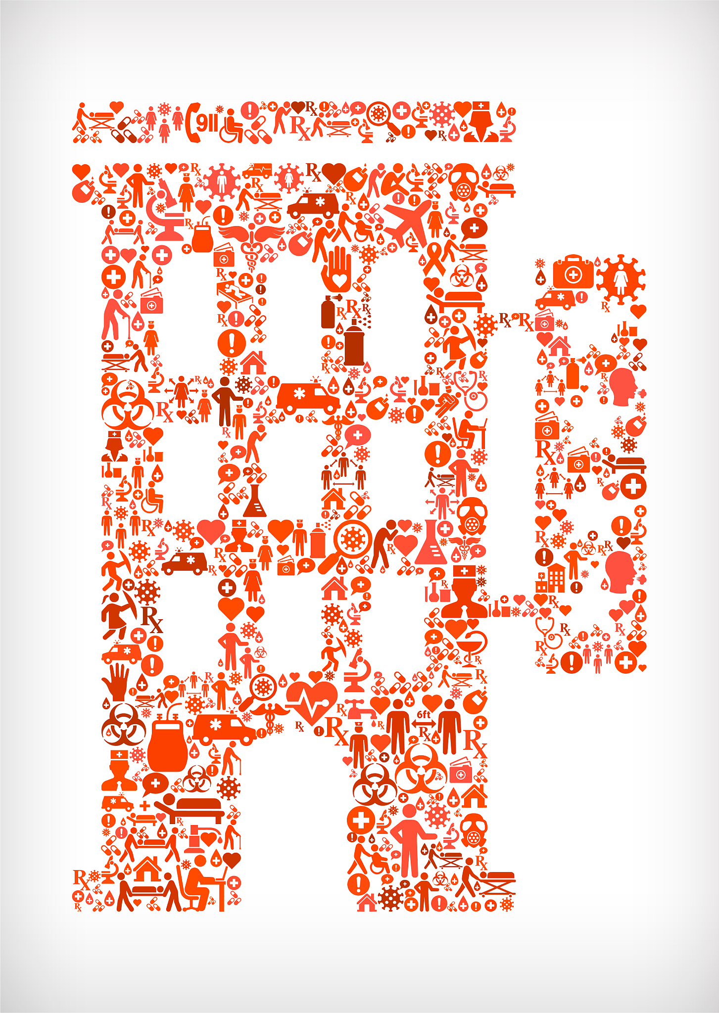 four star hotel flu coronavirus icon pattern