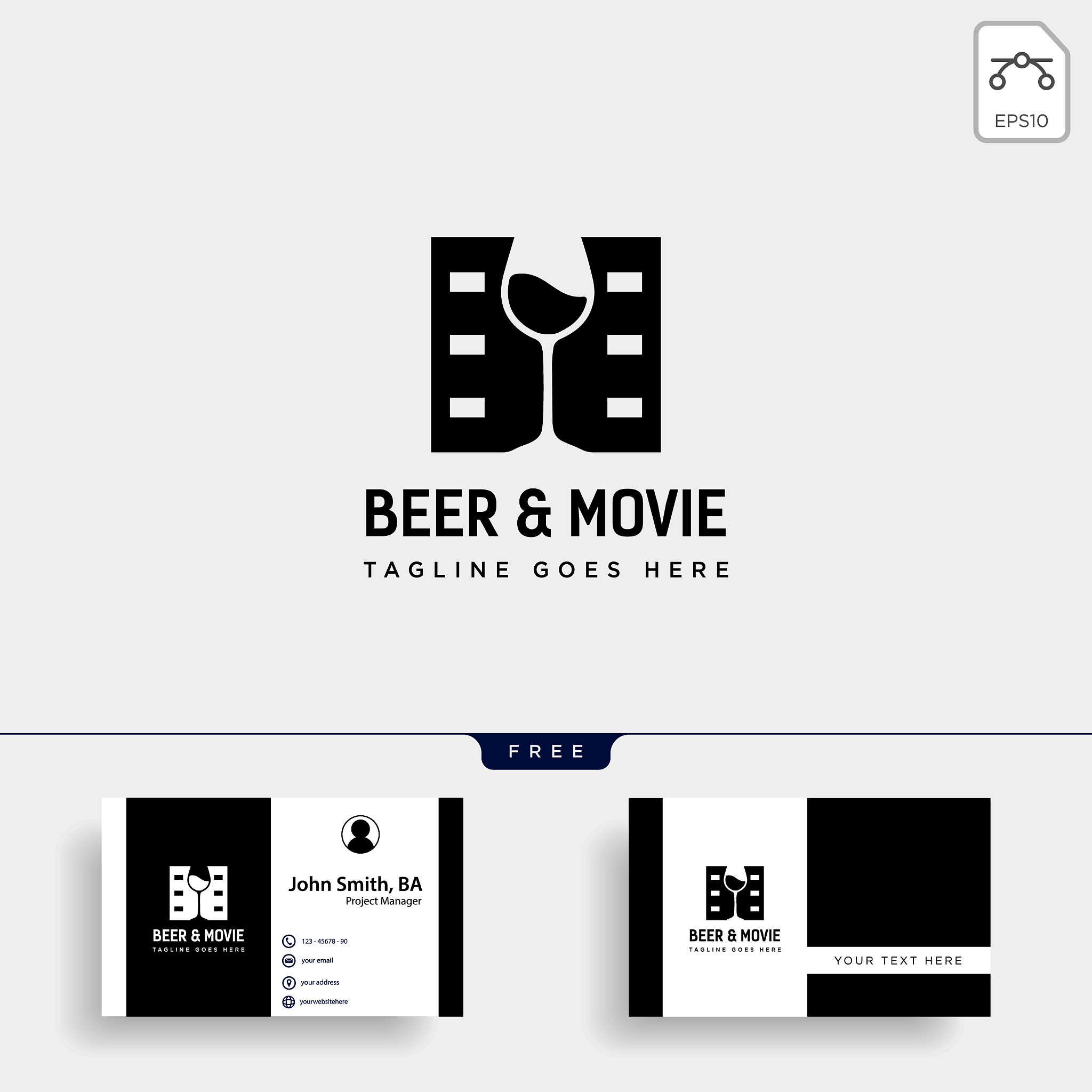beer glass movie wine cinema simple creative