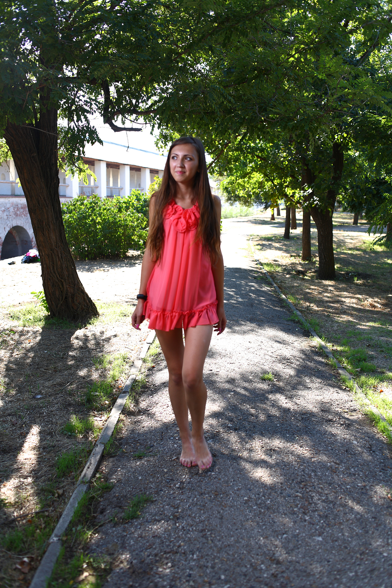 portrait of a sexy young female outdoor