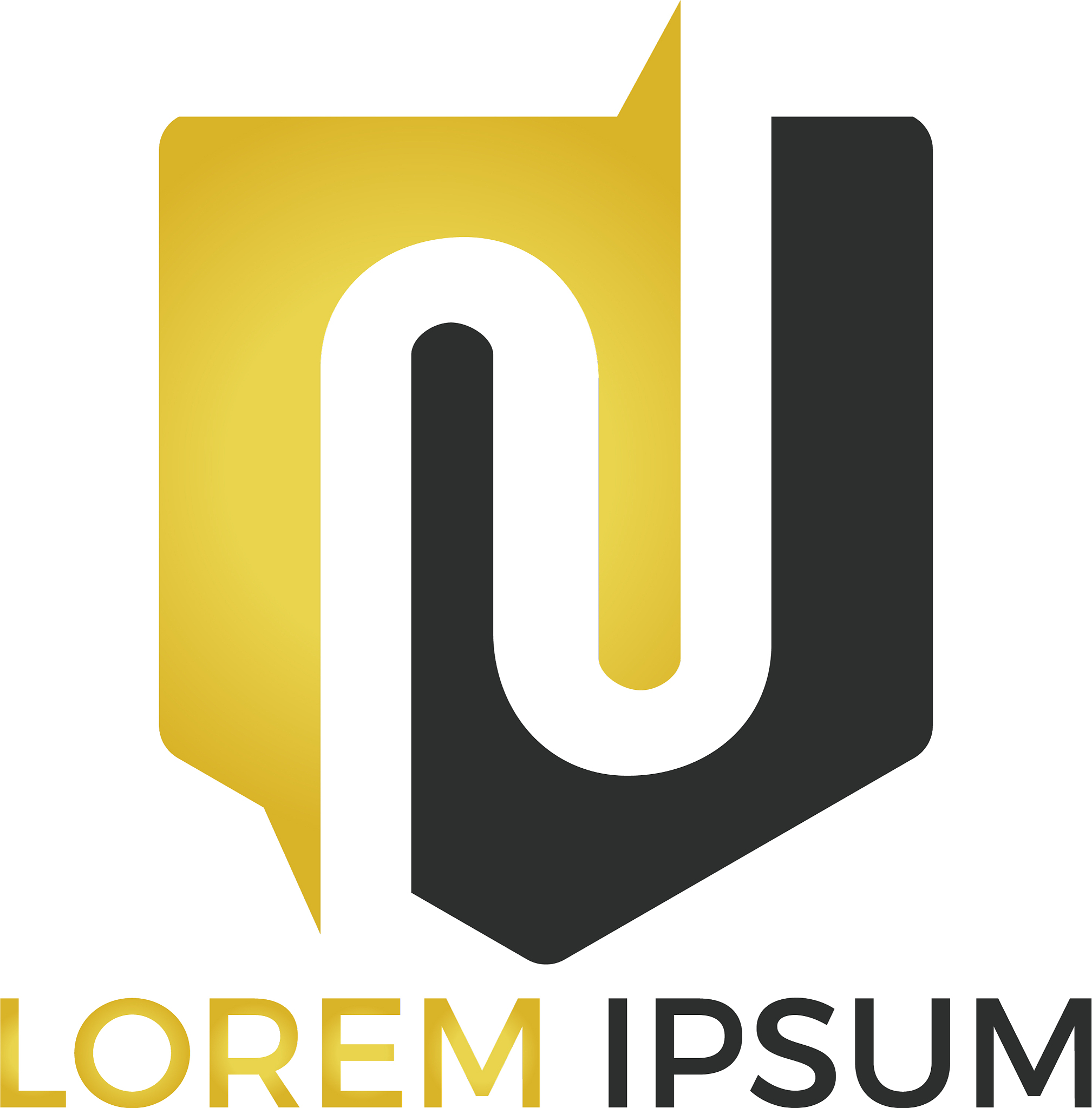 creative letter n logo design