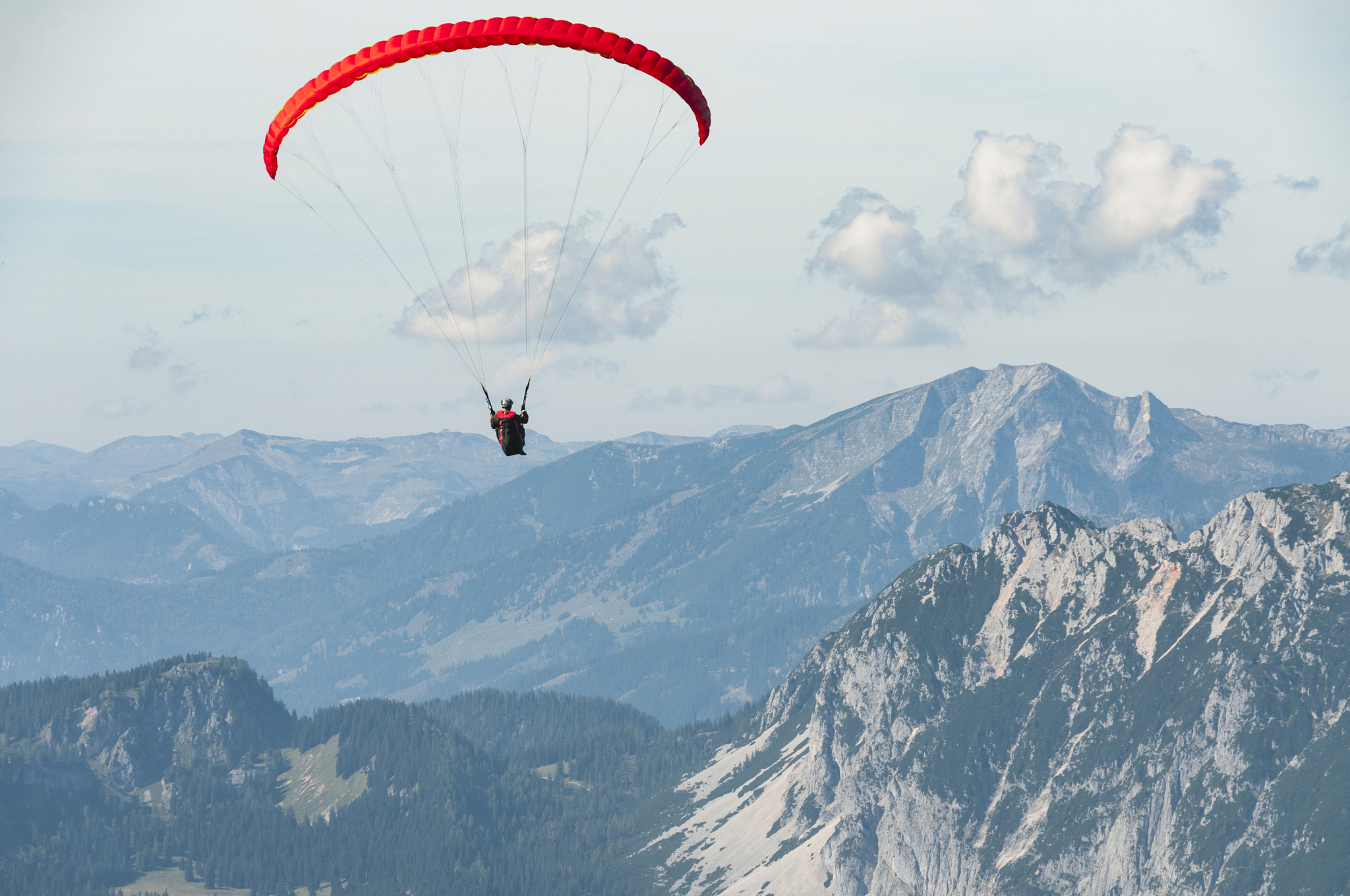 hang glider in austrian alps