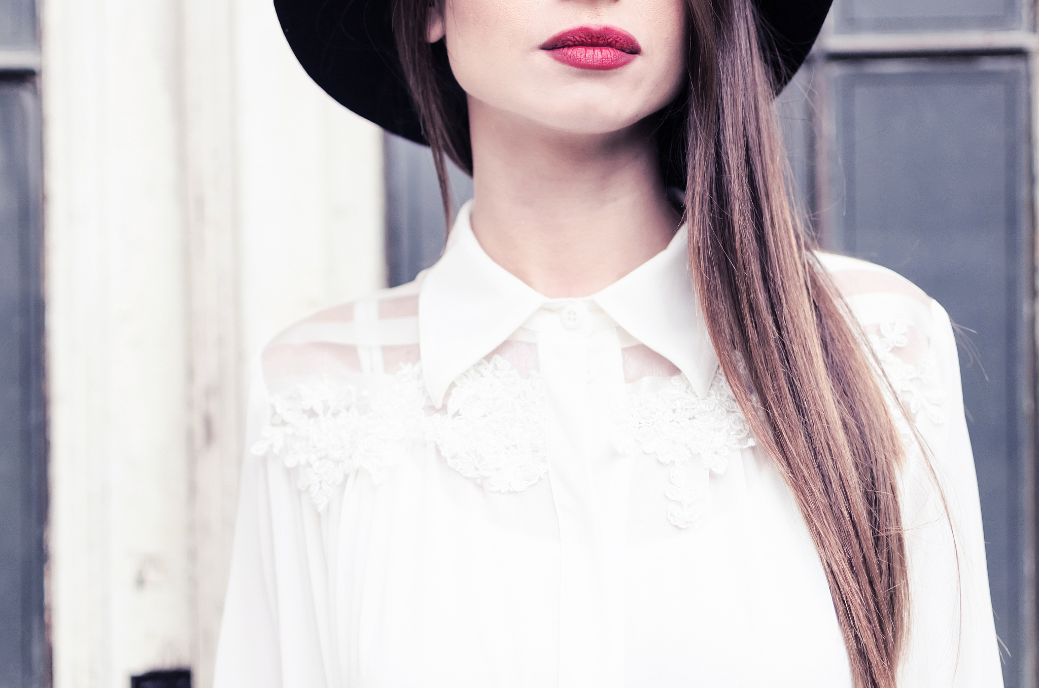 business woman cropped face