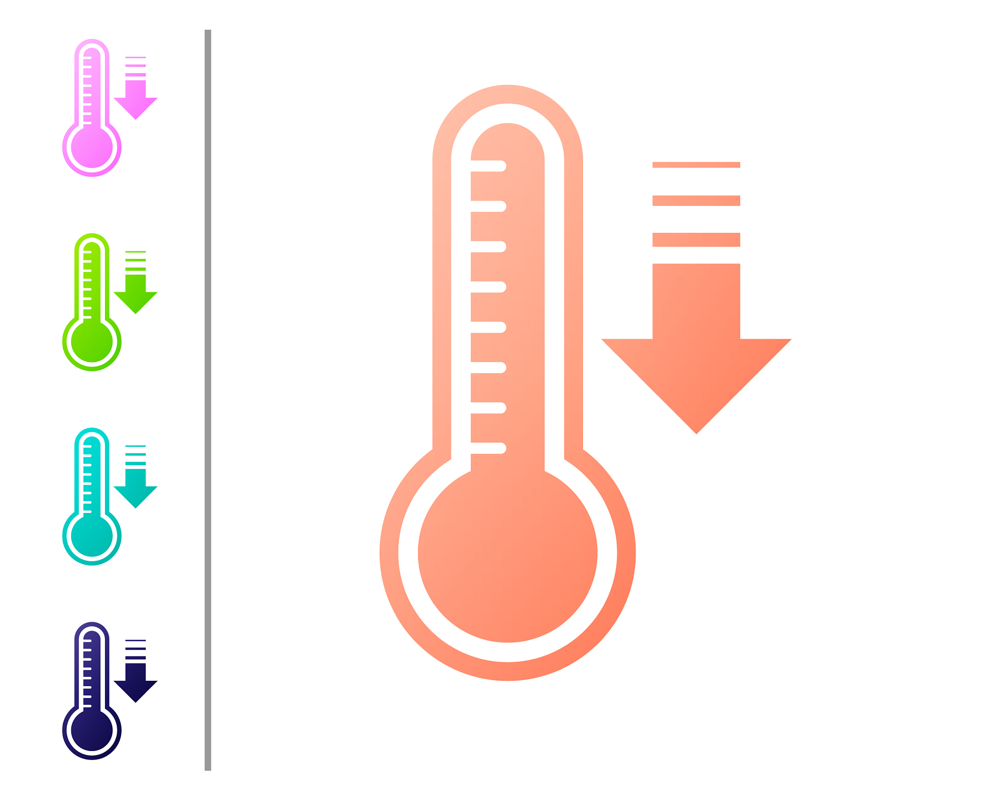 coral meteorology thermometer measuring heat and