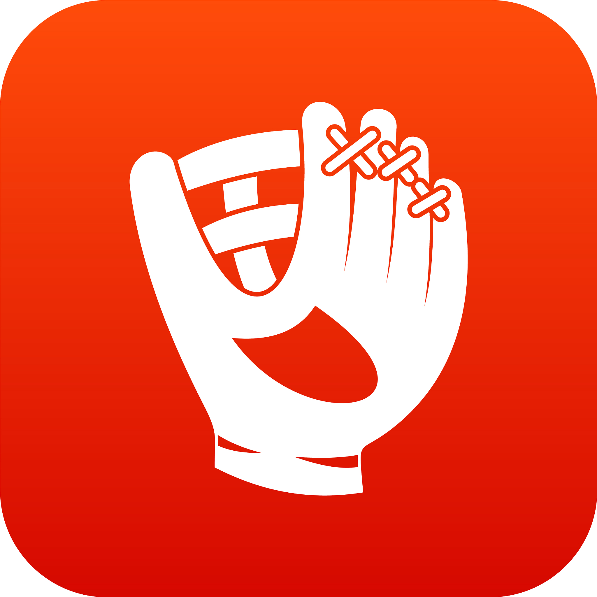 leather baseball glove icon digital red
