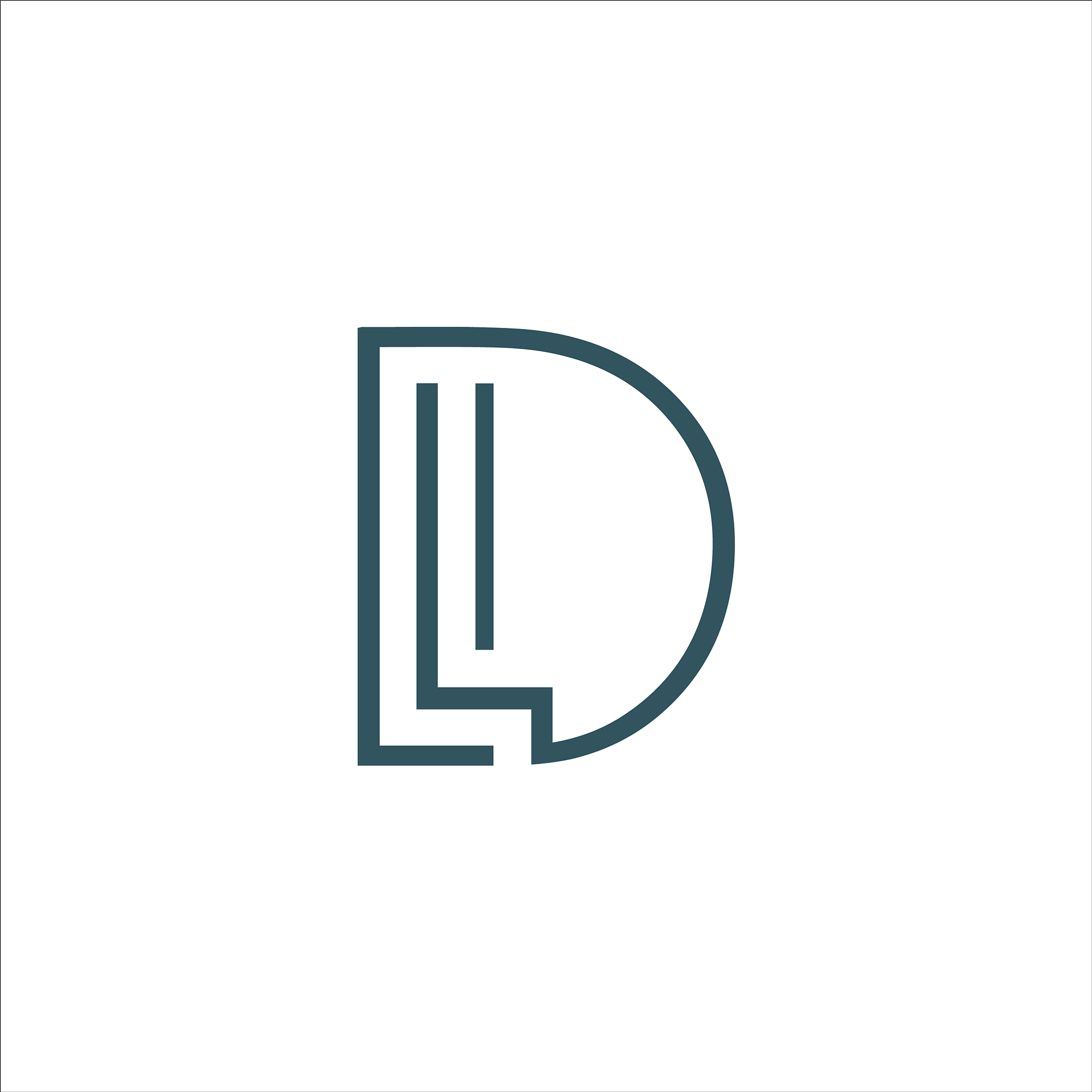 initial letter dl logo template design
