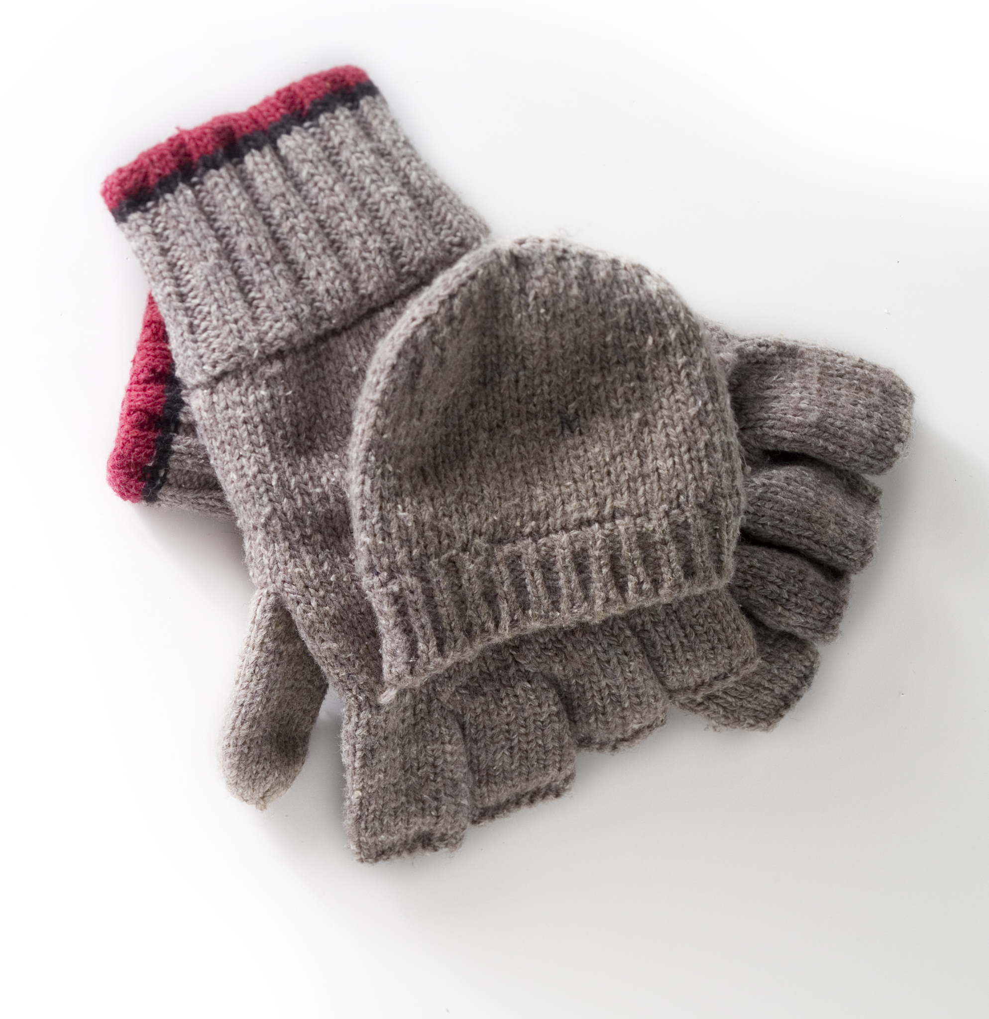 wool gloves on white