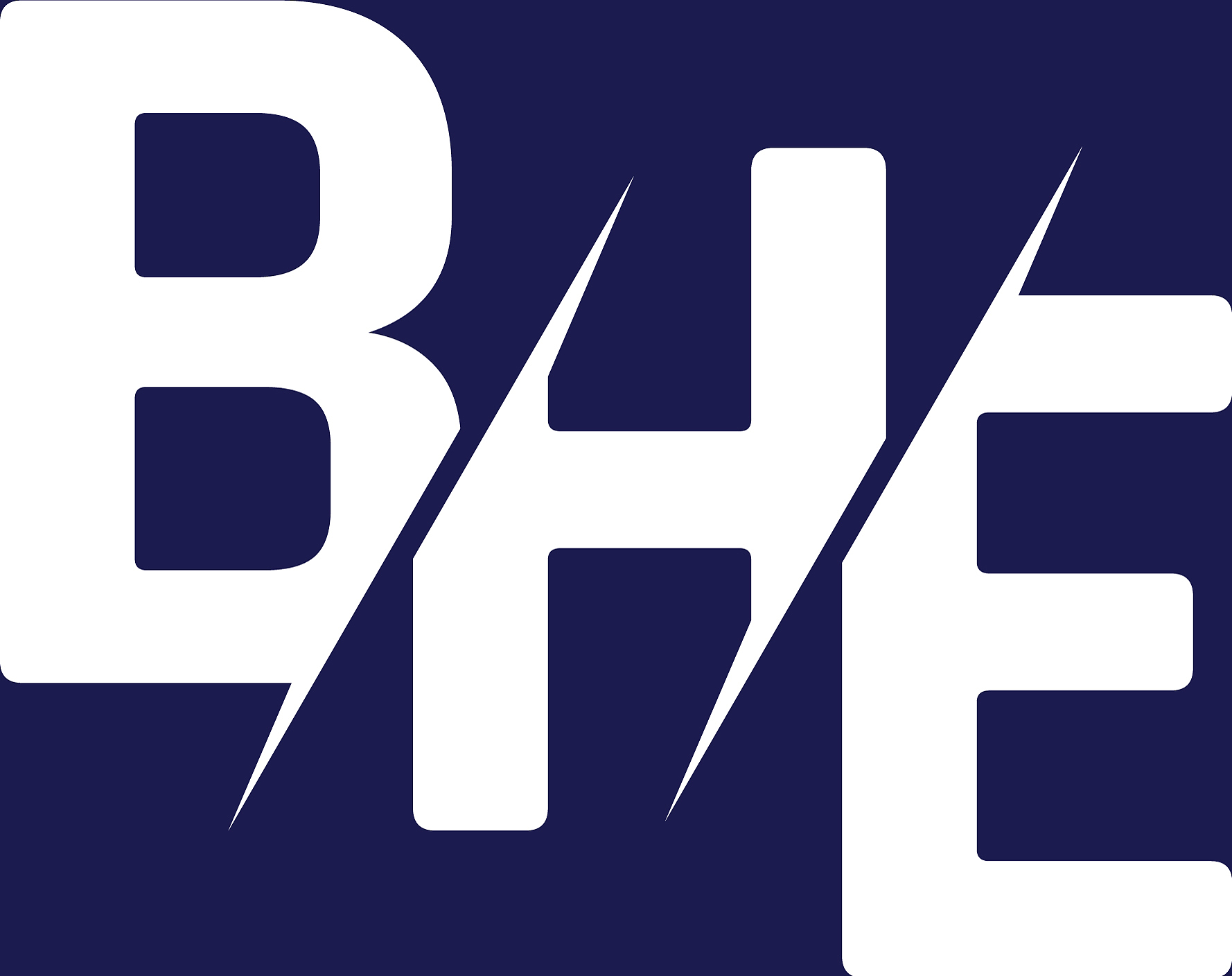 monogram letters initial logo design bhe