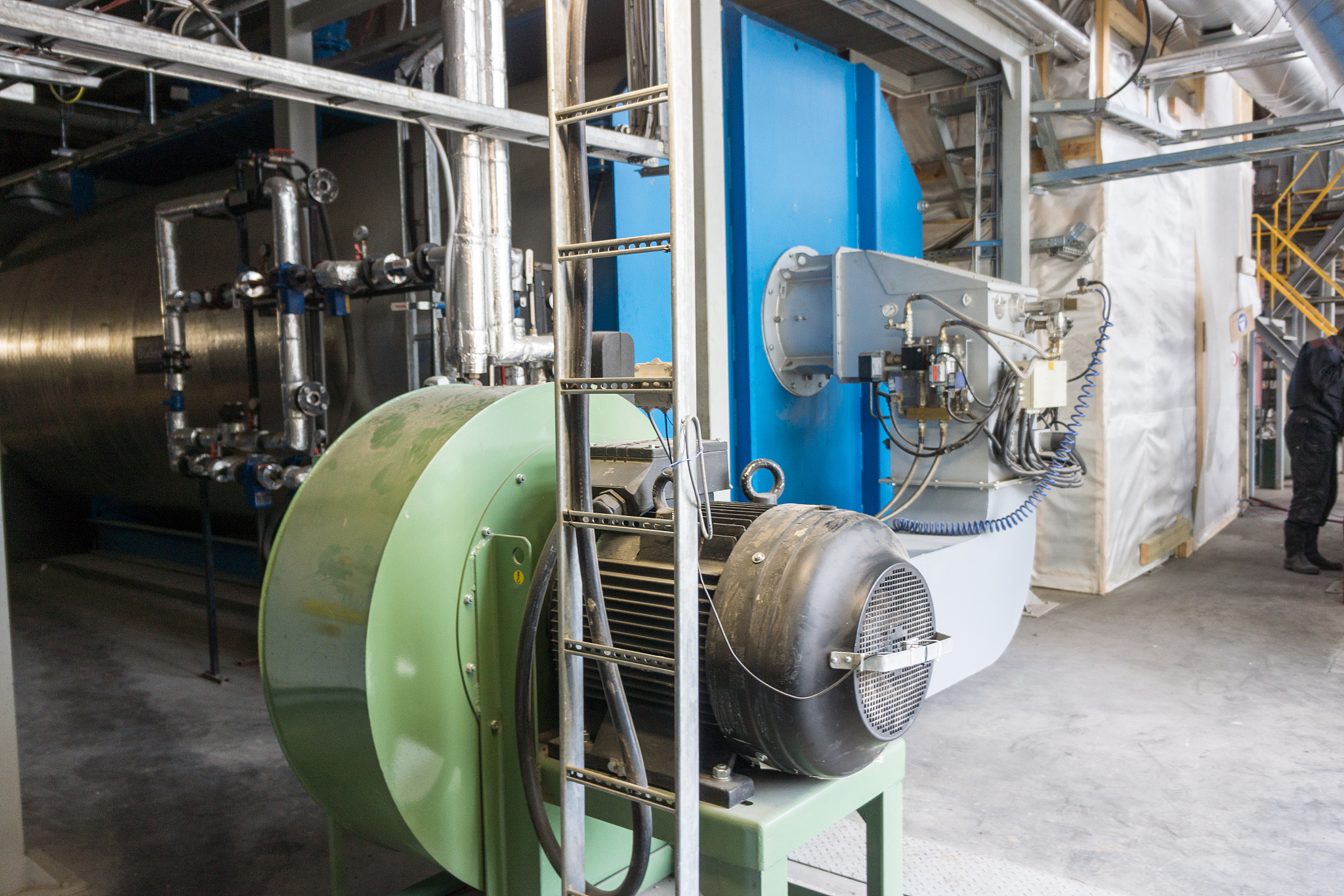 industrial site with steel storage units