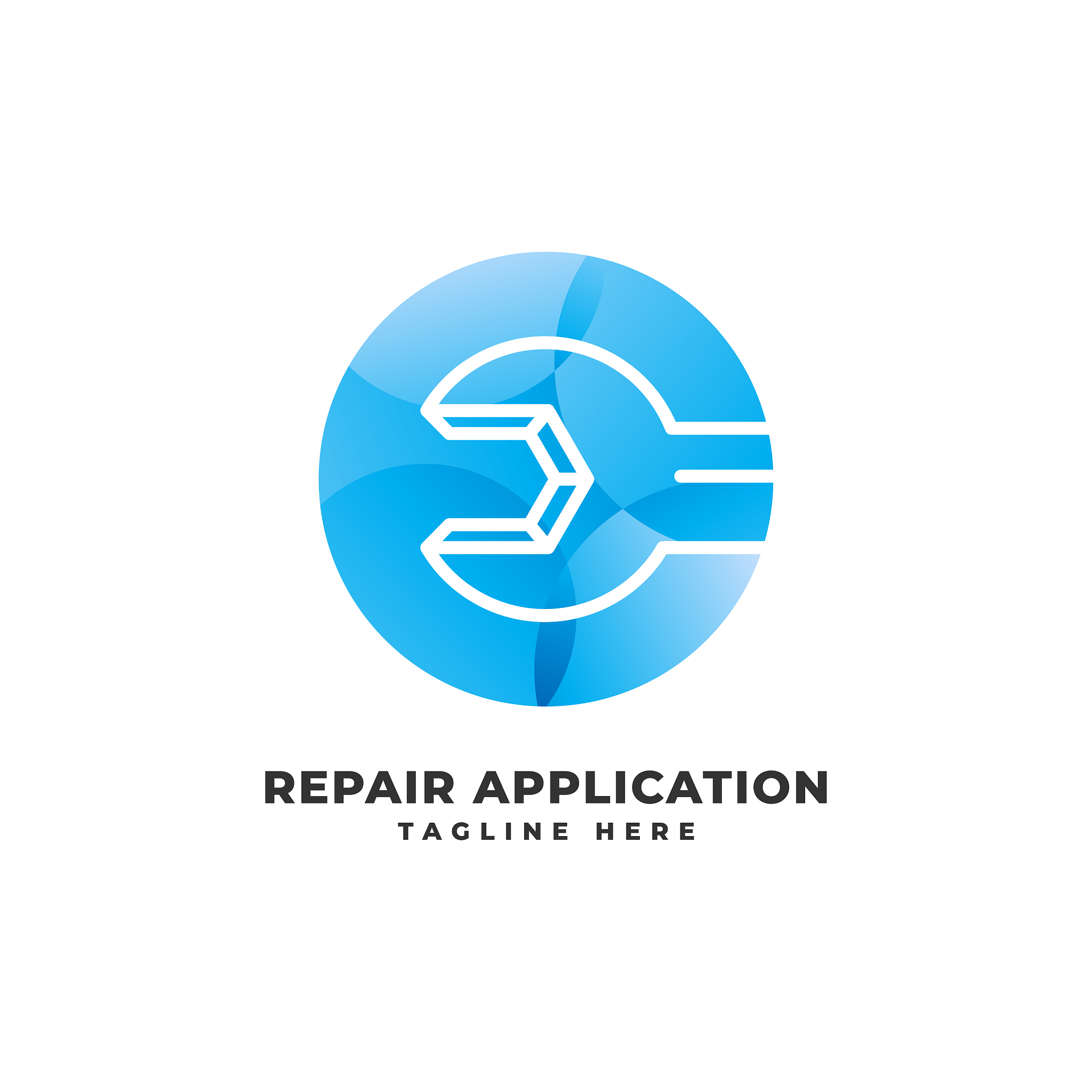 repair application with wrench logo icon