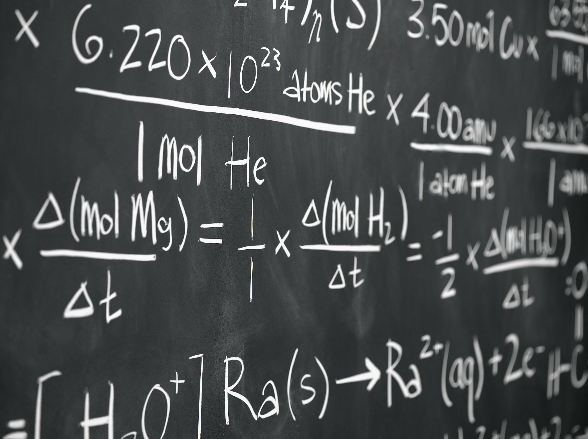 equations on blackboard