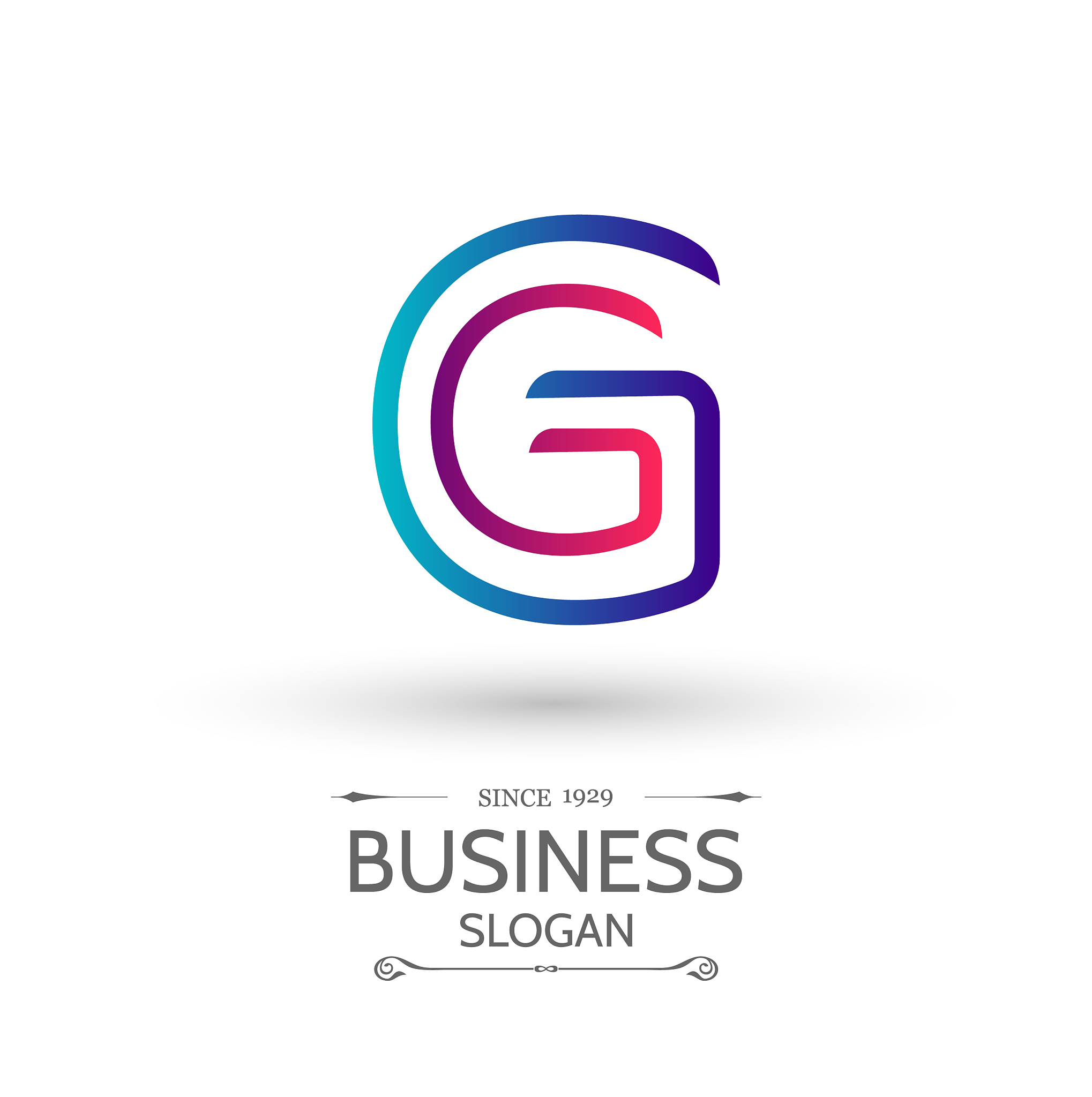 alphabetic logo design with elegent design and