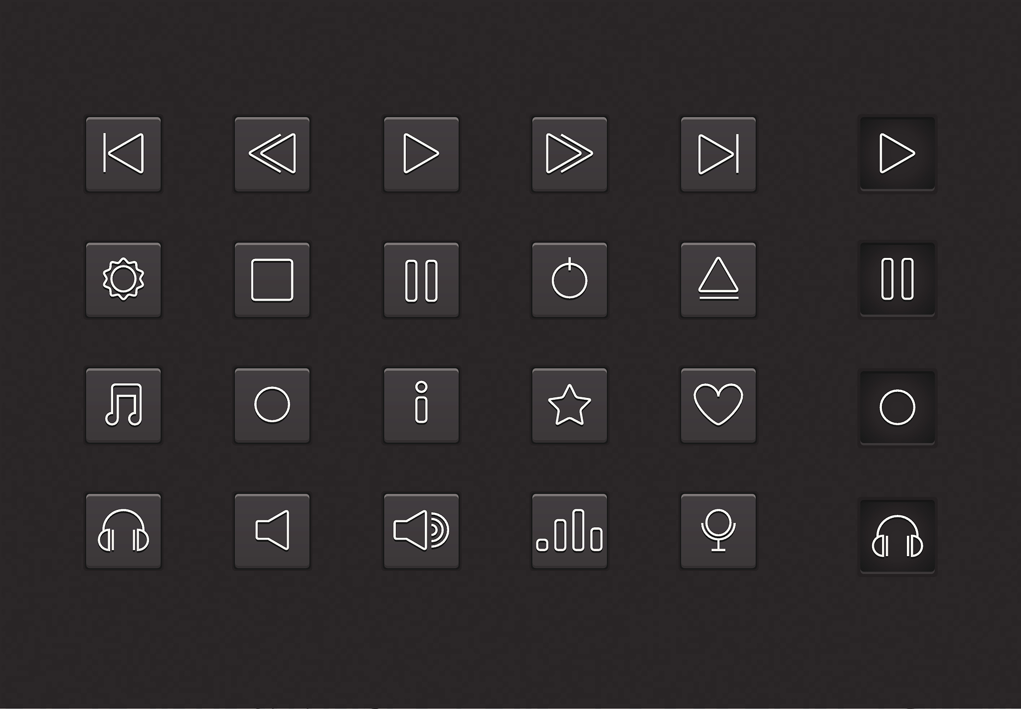 player buttons