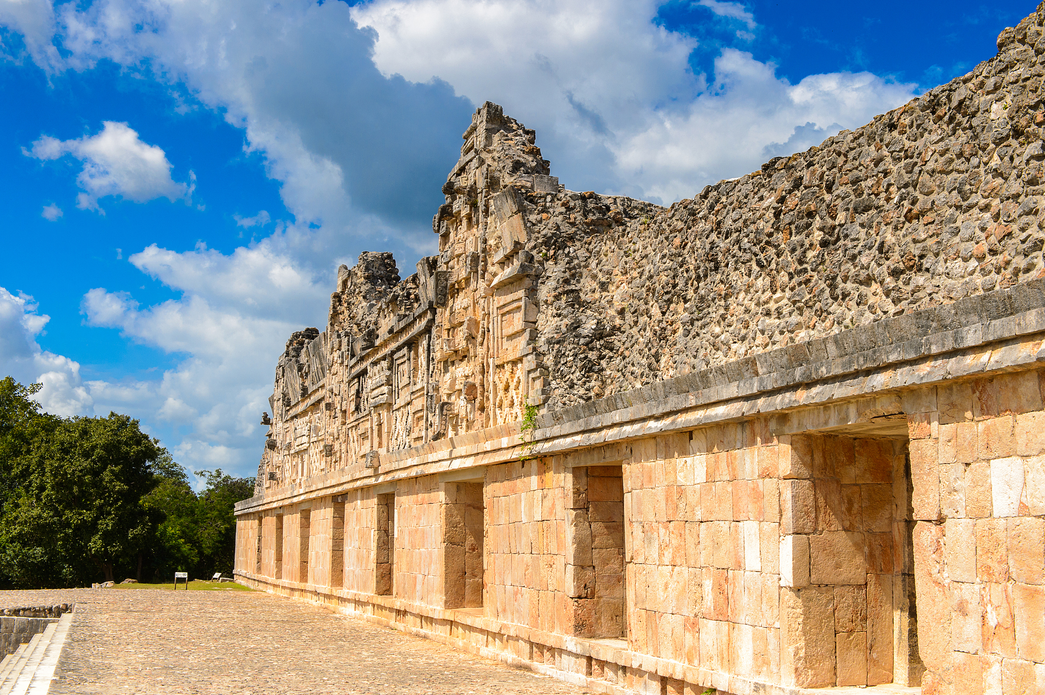 building of the nunnery, uxmal, an ancient maya city of the clas