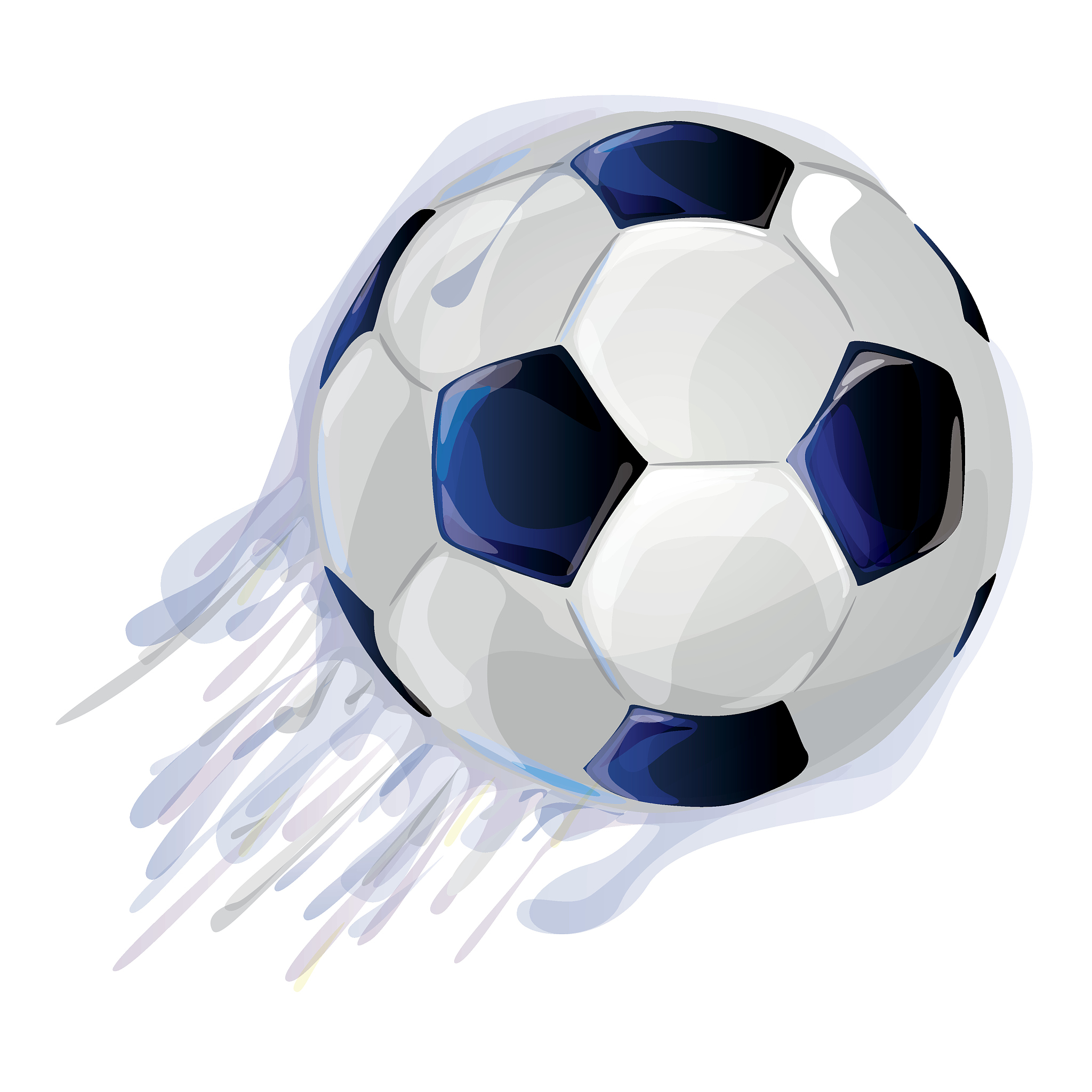 football print with black and white ball