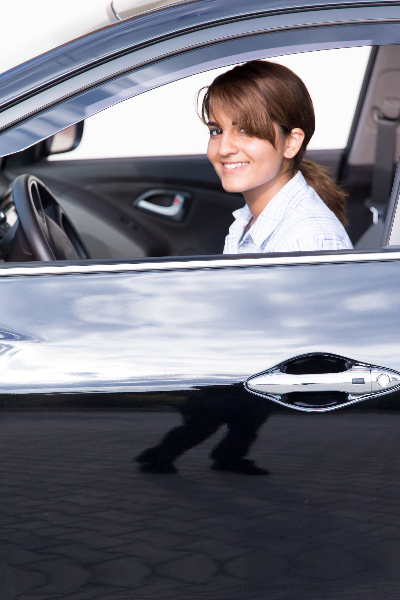 girl in the car