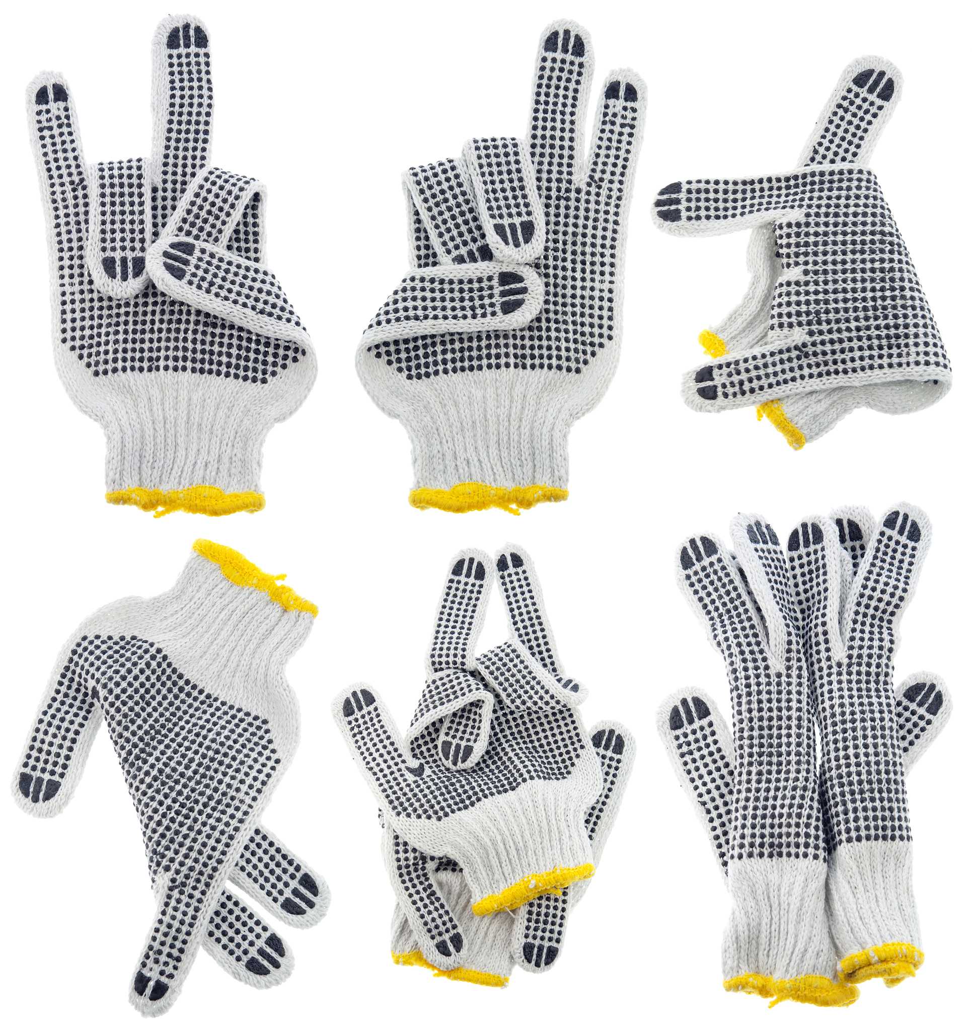 working gloves, very strange  gestures set