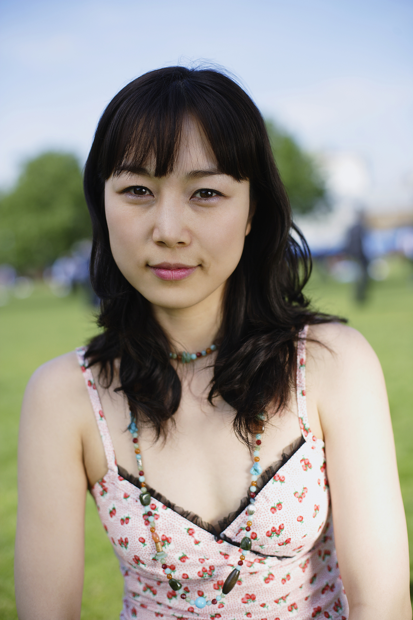 young woman in park
