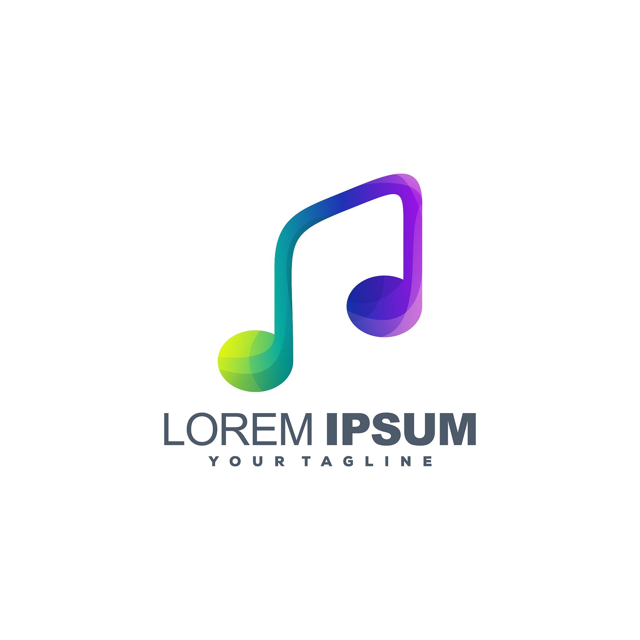 awesome gradient music logo design