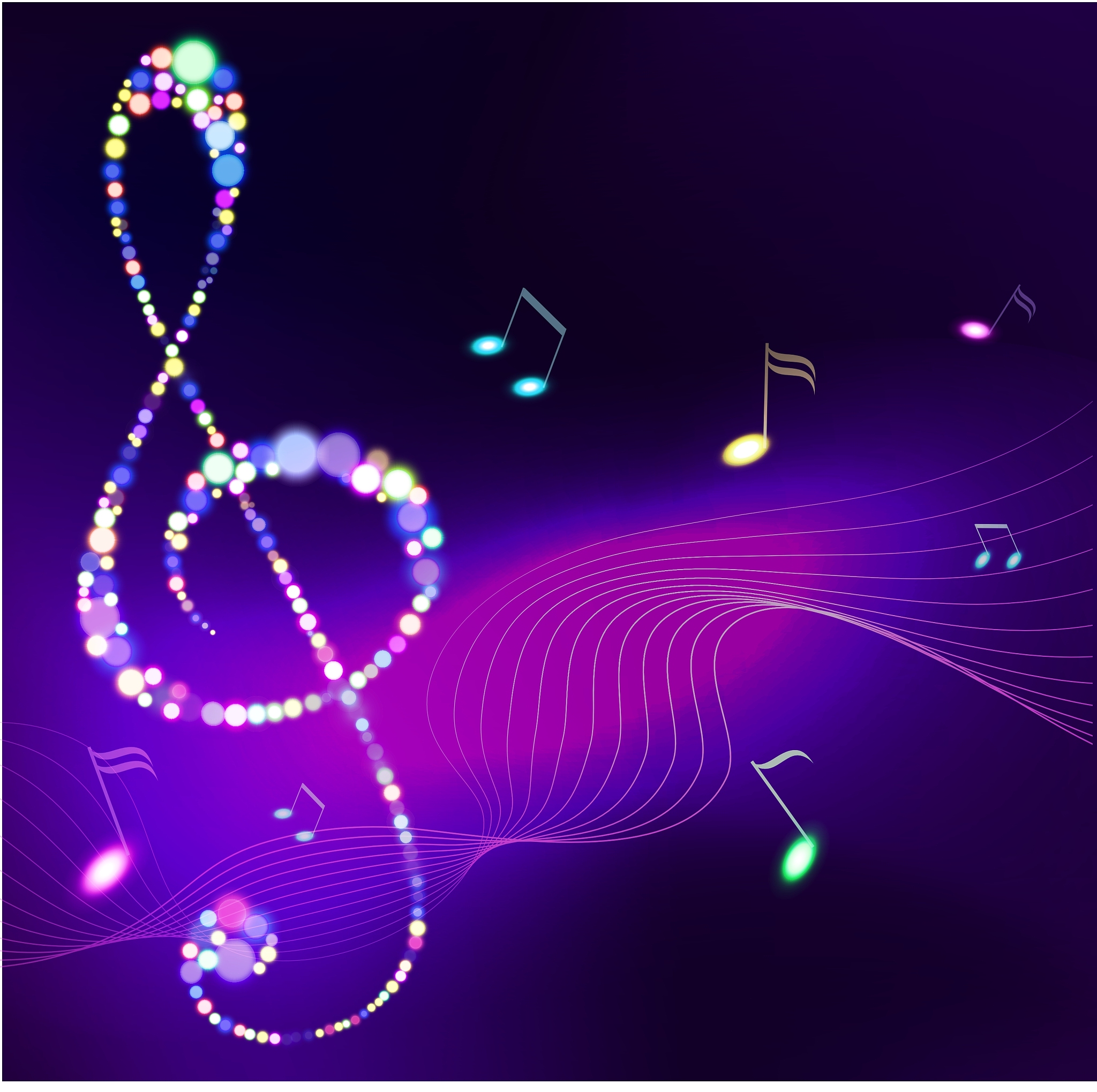abstract background with music notes