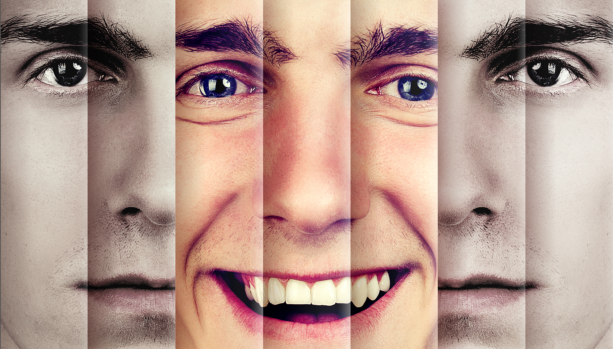 male emotions in collage
