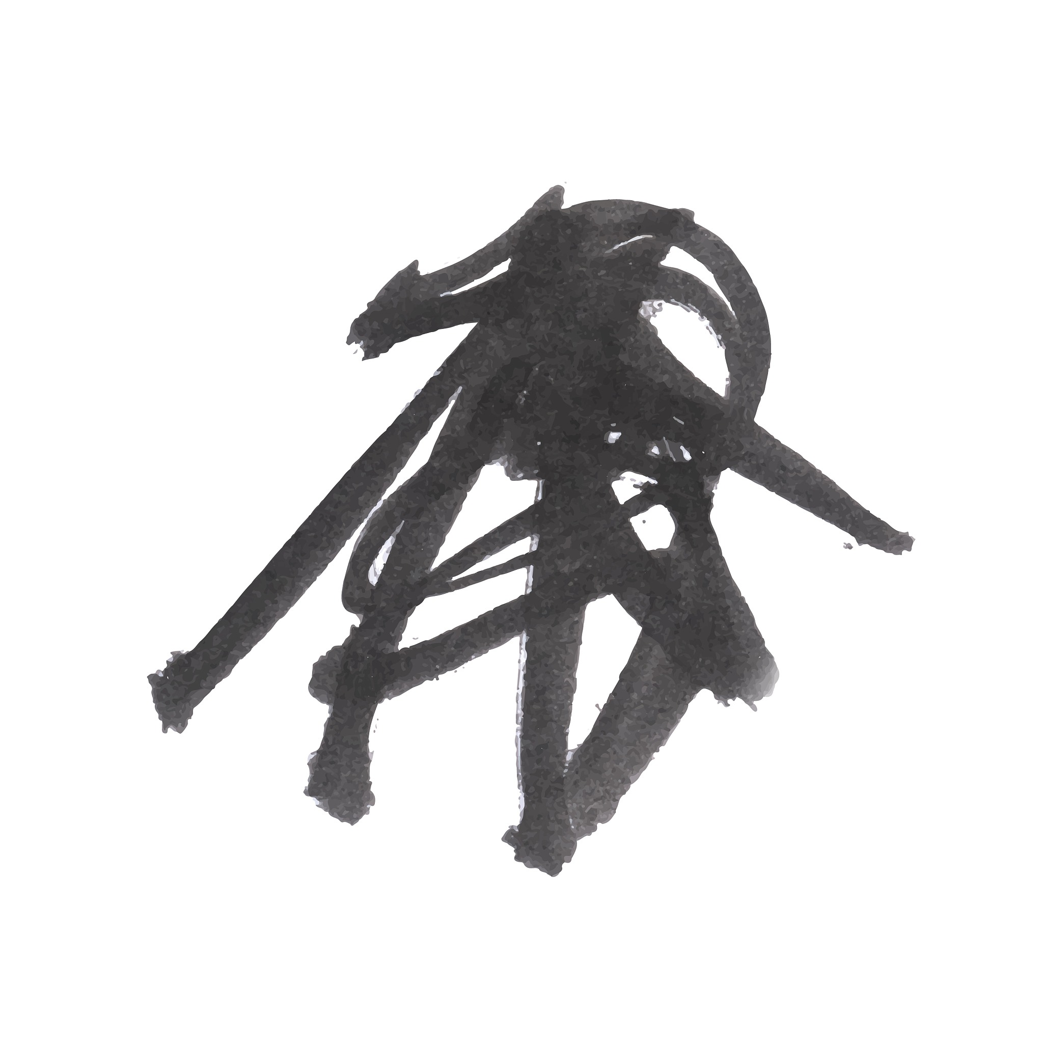 grunge ink pen stroke