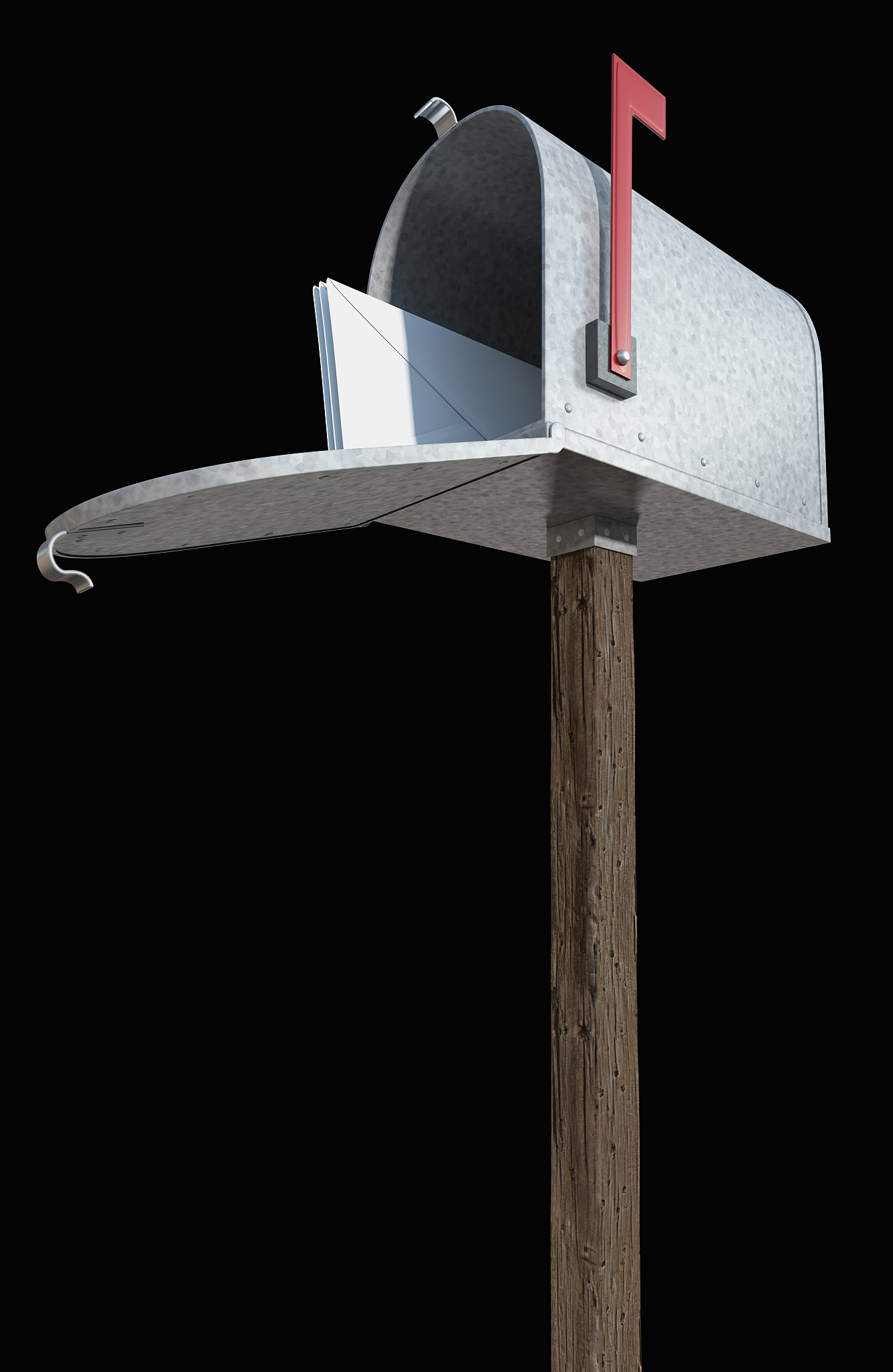 mail box on black