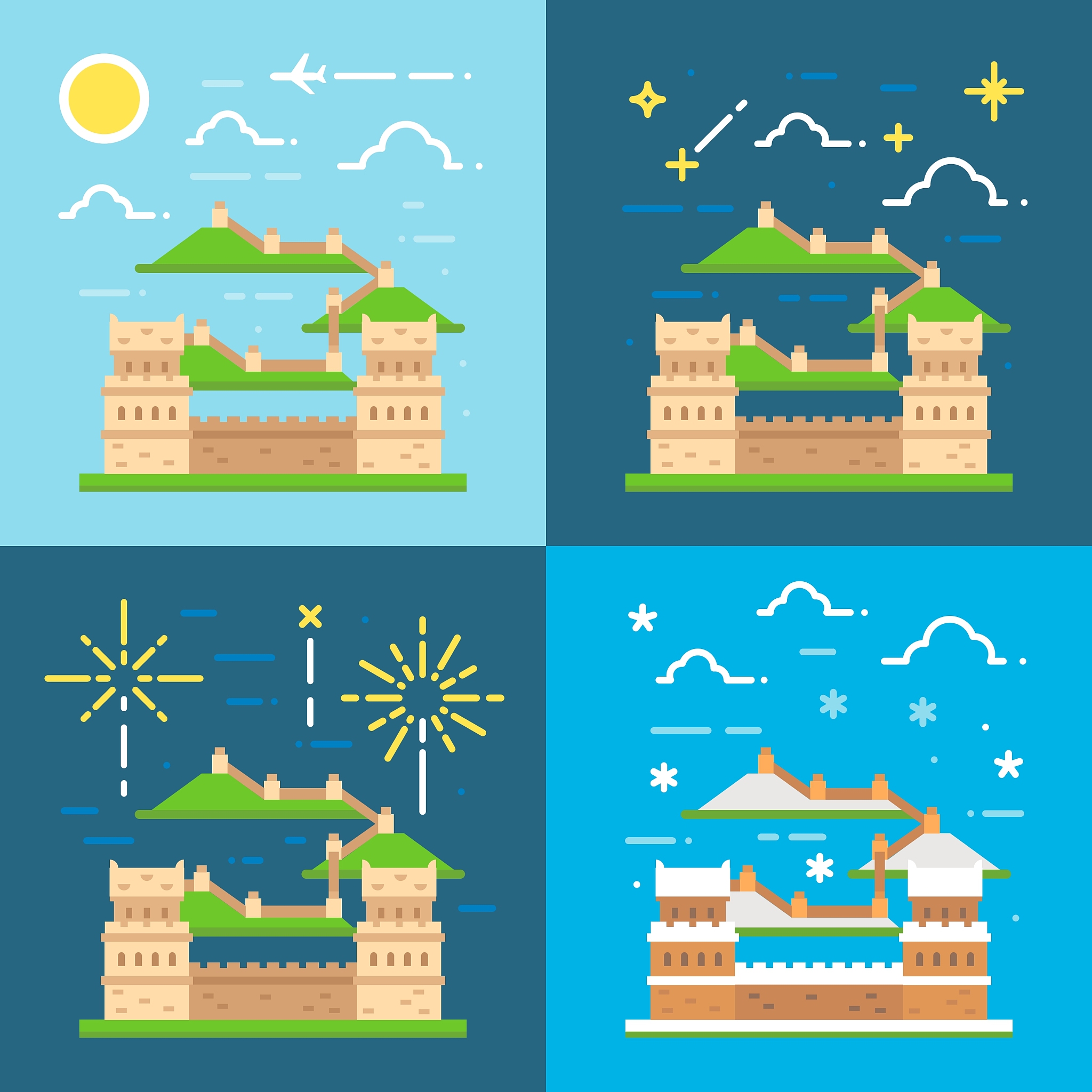 山西插画配色方案：地理环境、文化元素与主题搭配