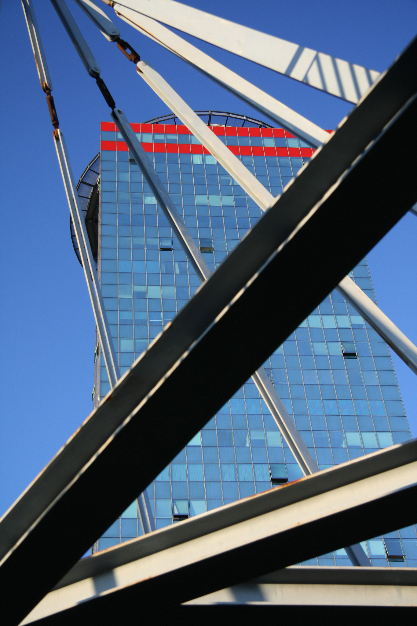 skyscraper on a blue sky