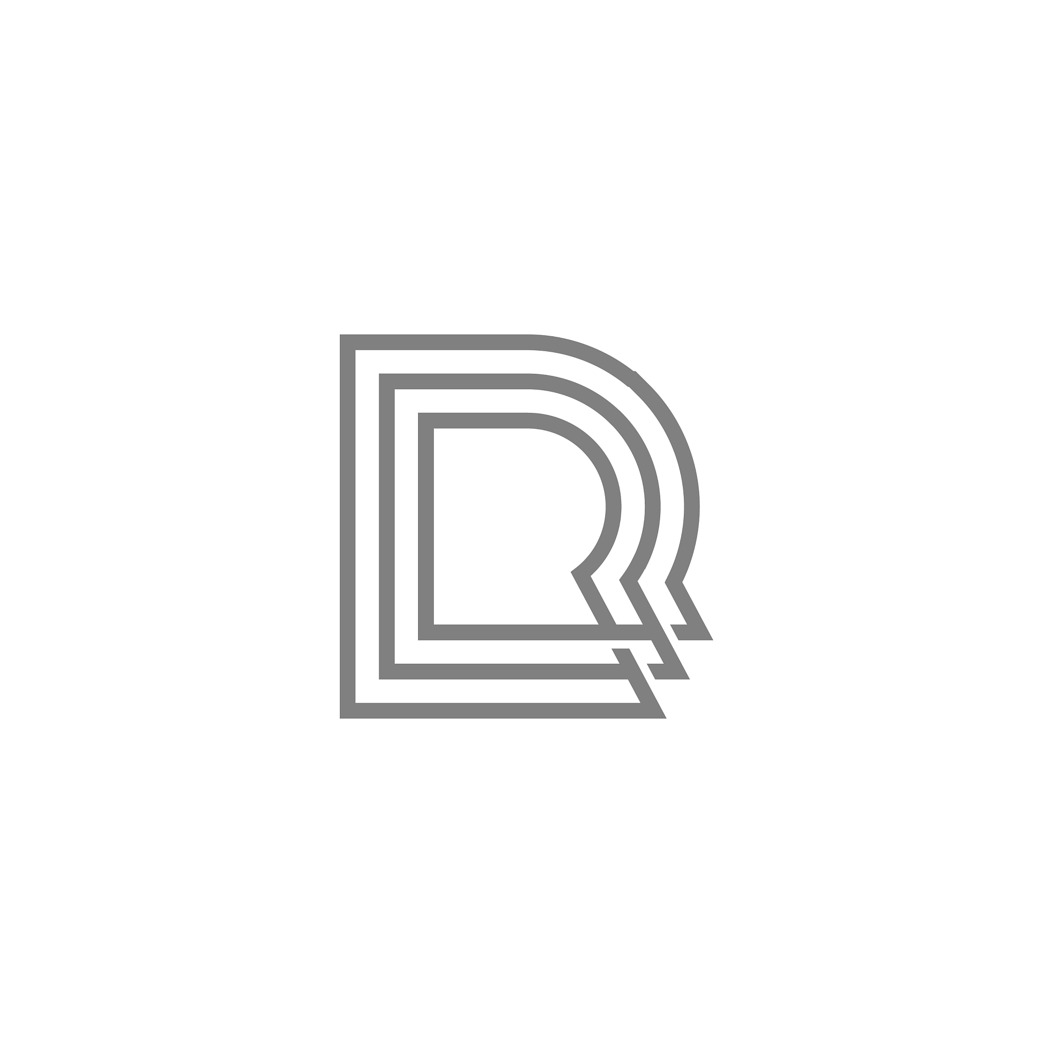 triple r letter logo icon