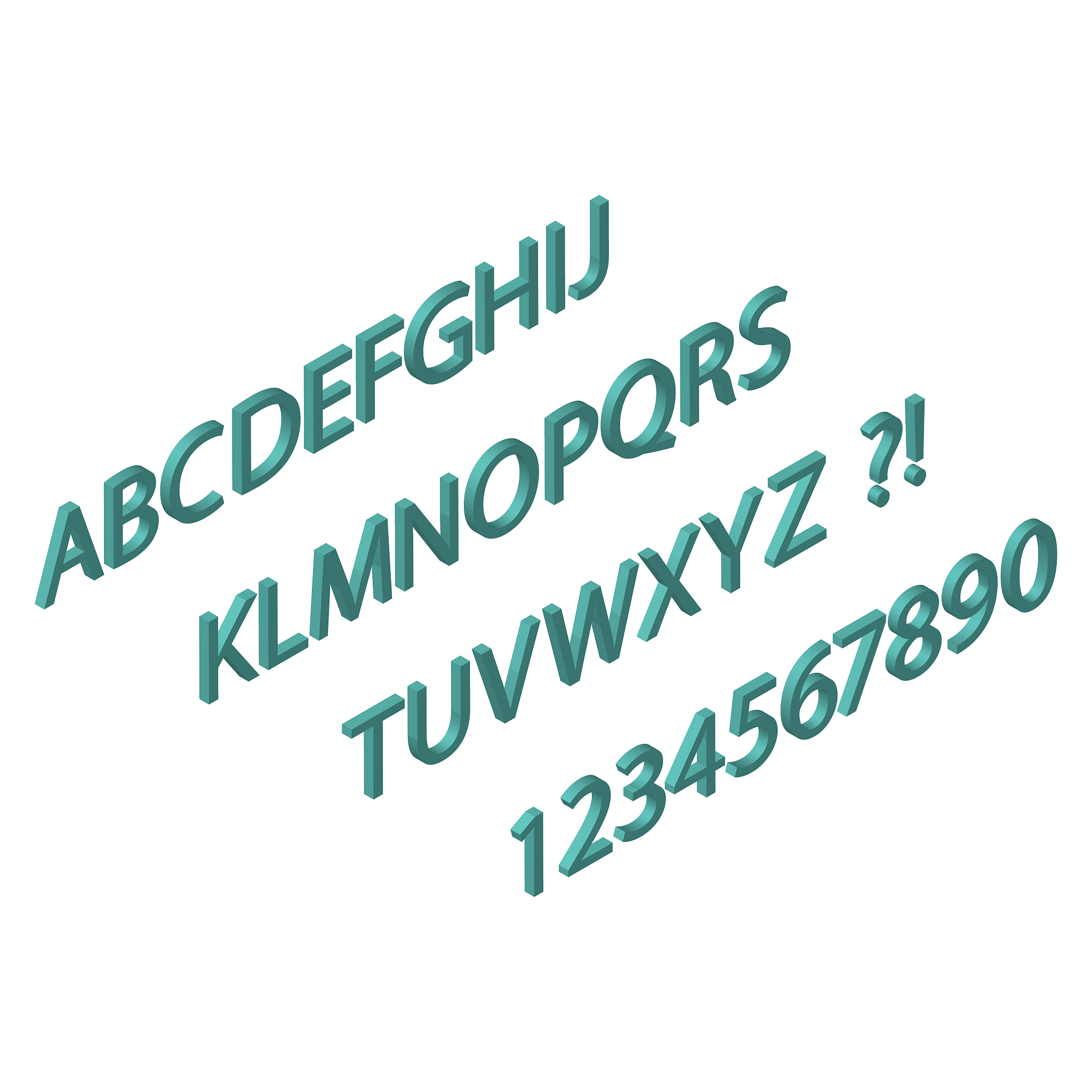 isometric website font design. 3d letters and numbers alphabet v