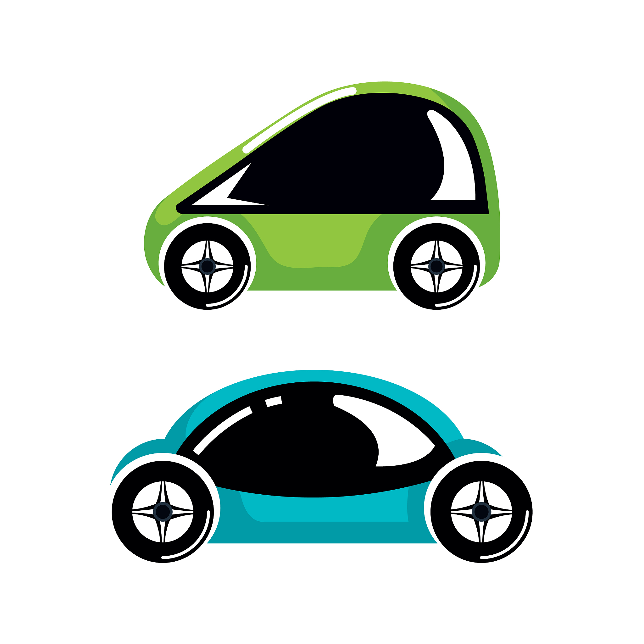 two car luxury automobile modern detailed style